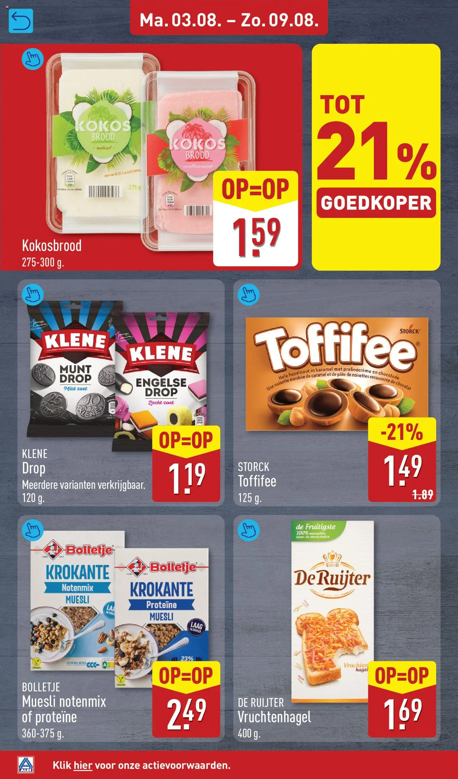 {H1} | Pagina: 18 | Producten: Brood, Chocolade, Pâté, Muesli
