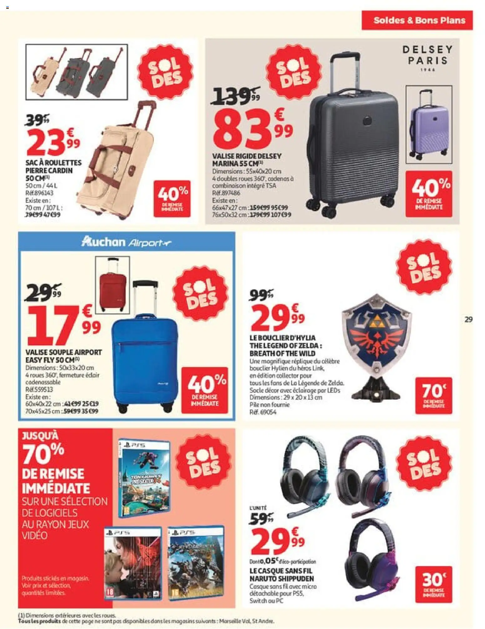{H1} | Page: 29 | Produits: Jeux, Thé, Casque, Valise