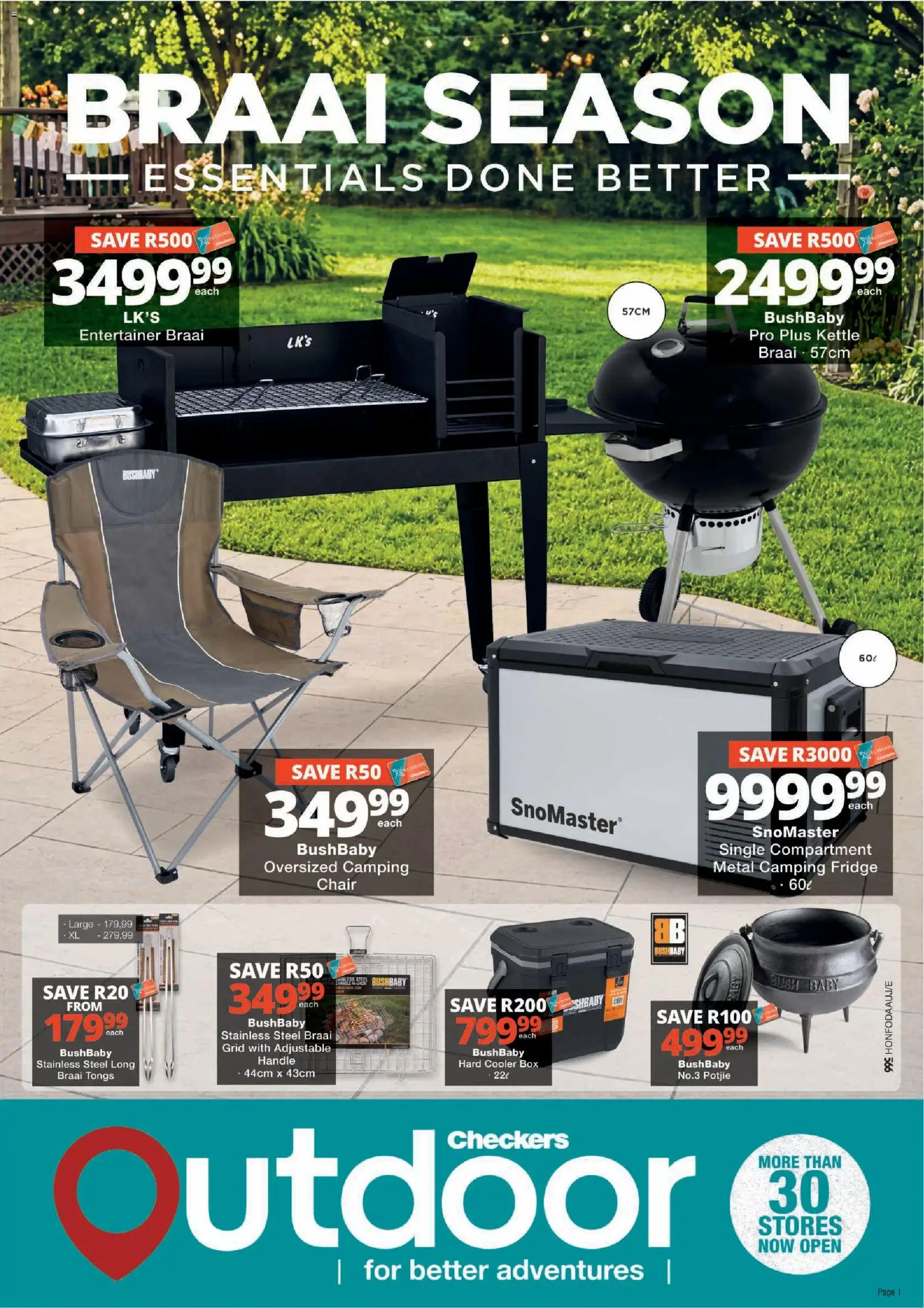 New Checkers catalogue – valid from 23/09/2026 | Page: 1 | Products: Kettle, Chair, Fridge, Cooler