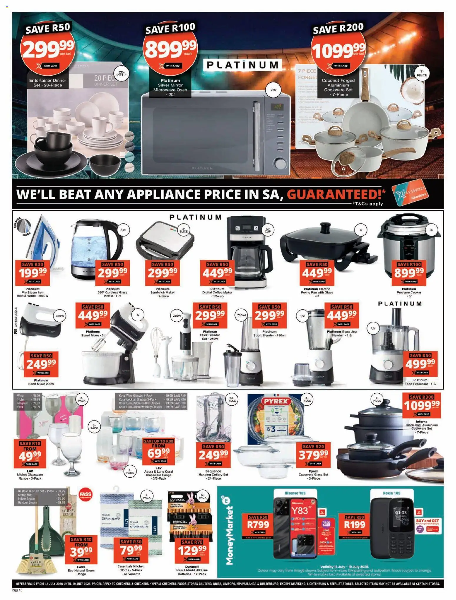 New Checkers catalogue – valid from 13/07/2026 | Page: 10 | Products: Oven, Kettle, Blender, Pressure cooker