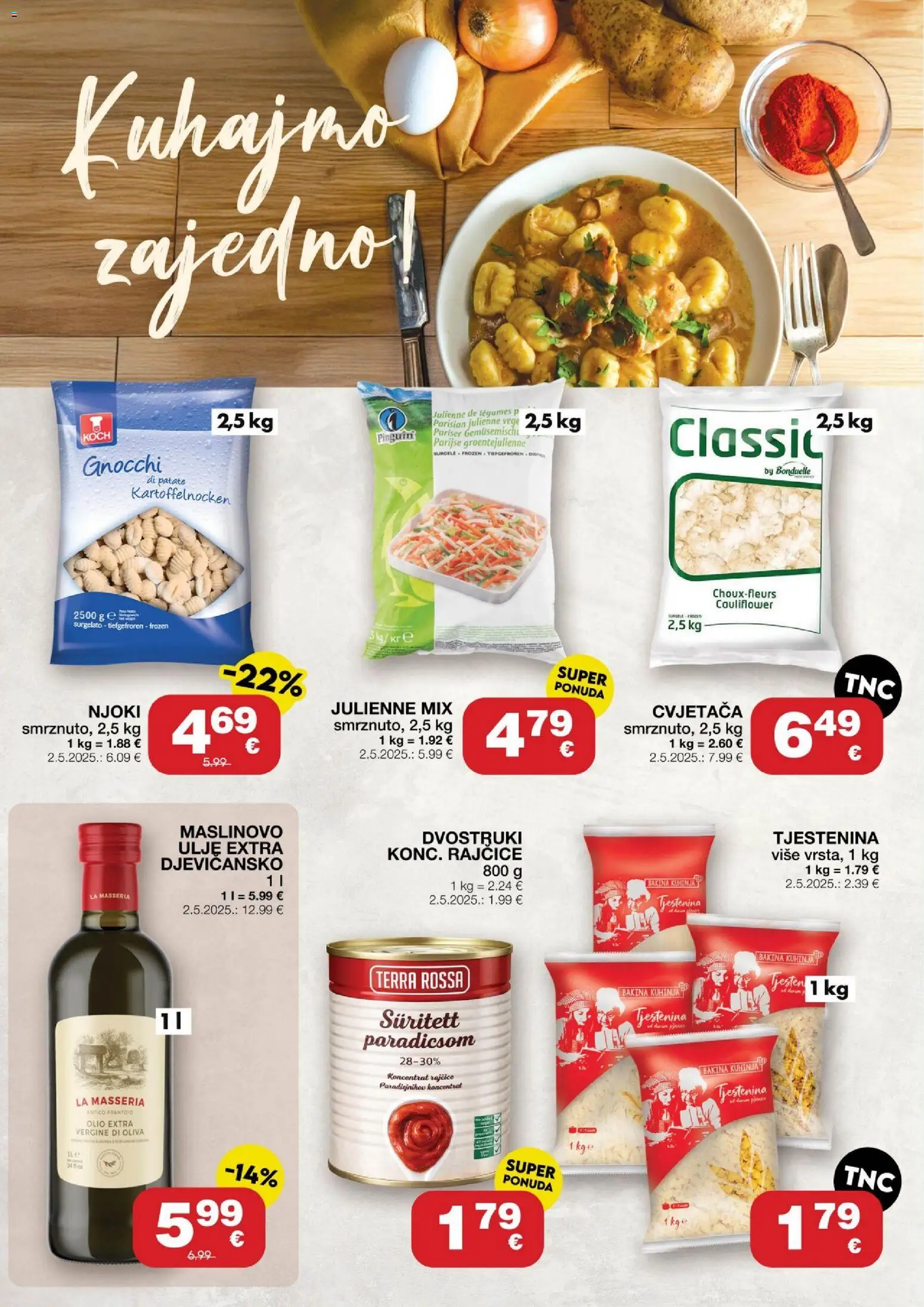 Stanić Diskont katalog | vrijedi od 20.08.2026 | Stranica: 8 | Proizvodi: Gnocchi, Maslinovo ulje, Rajčice, Njoki