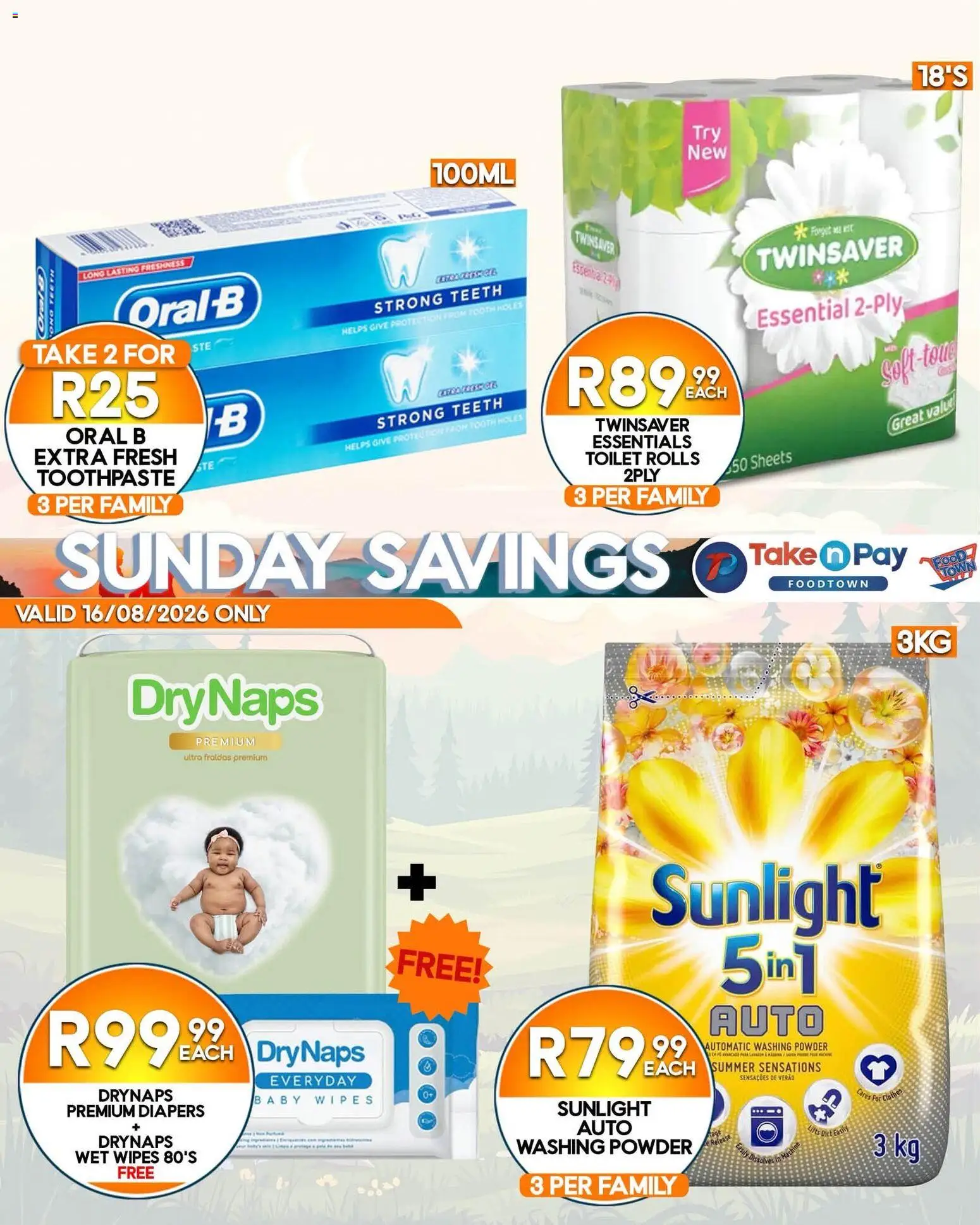 New Take n Pay catalogue – valid from 16/08/2026 | Page: 9 | Products: Diapers, Iron, Toilet, Washing powder
