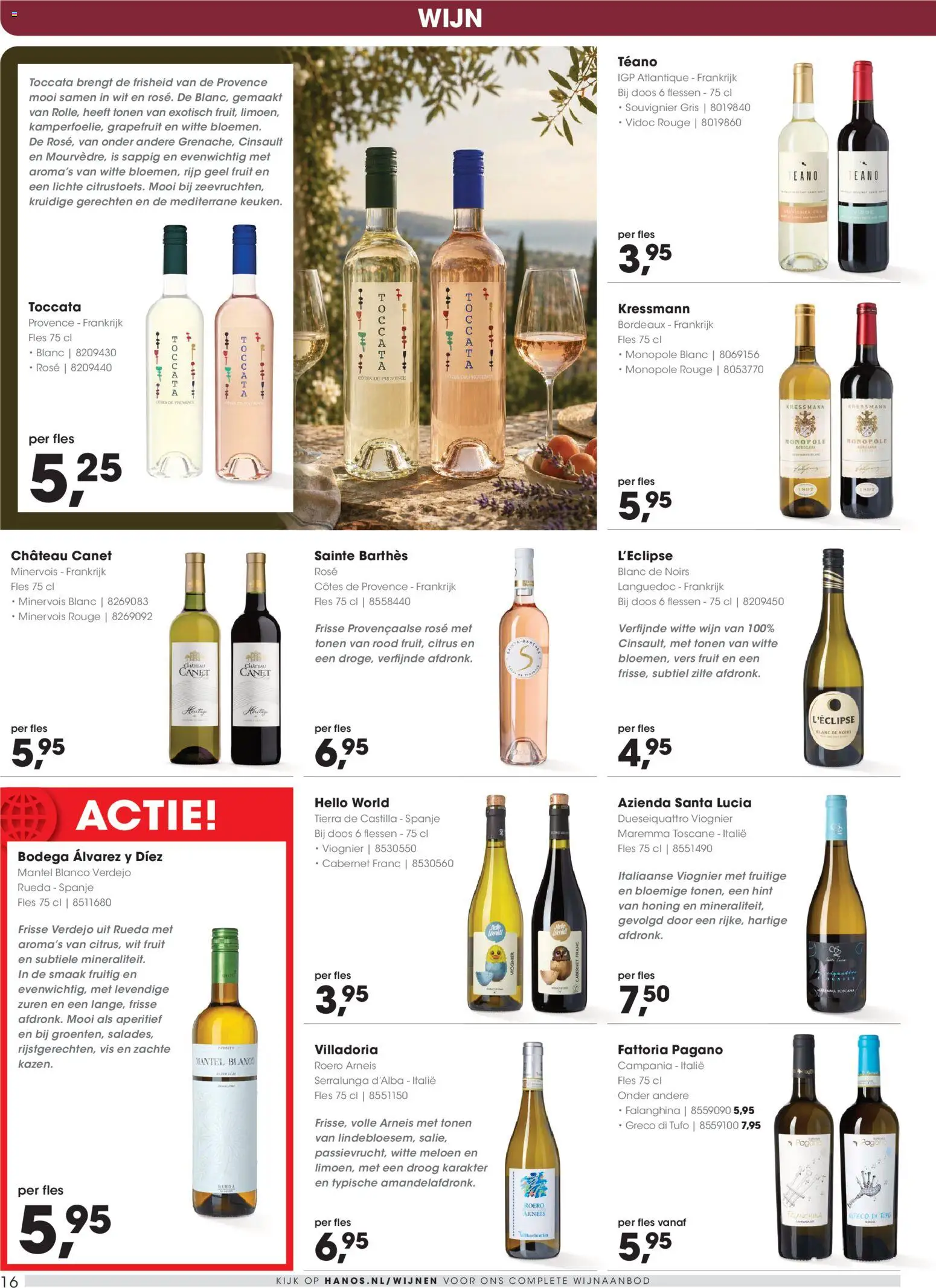 {H1} | Pagina: 16 | Producten: Wijn, Vis, Fles, Fruit