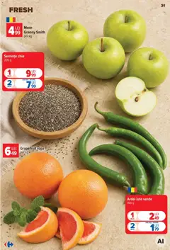 Ofertele Carrefour valabile de la 28.10.2026 | Pagină: 21 | Produse: Ardei, Grapefruit, Semințe, Mere