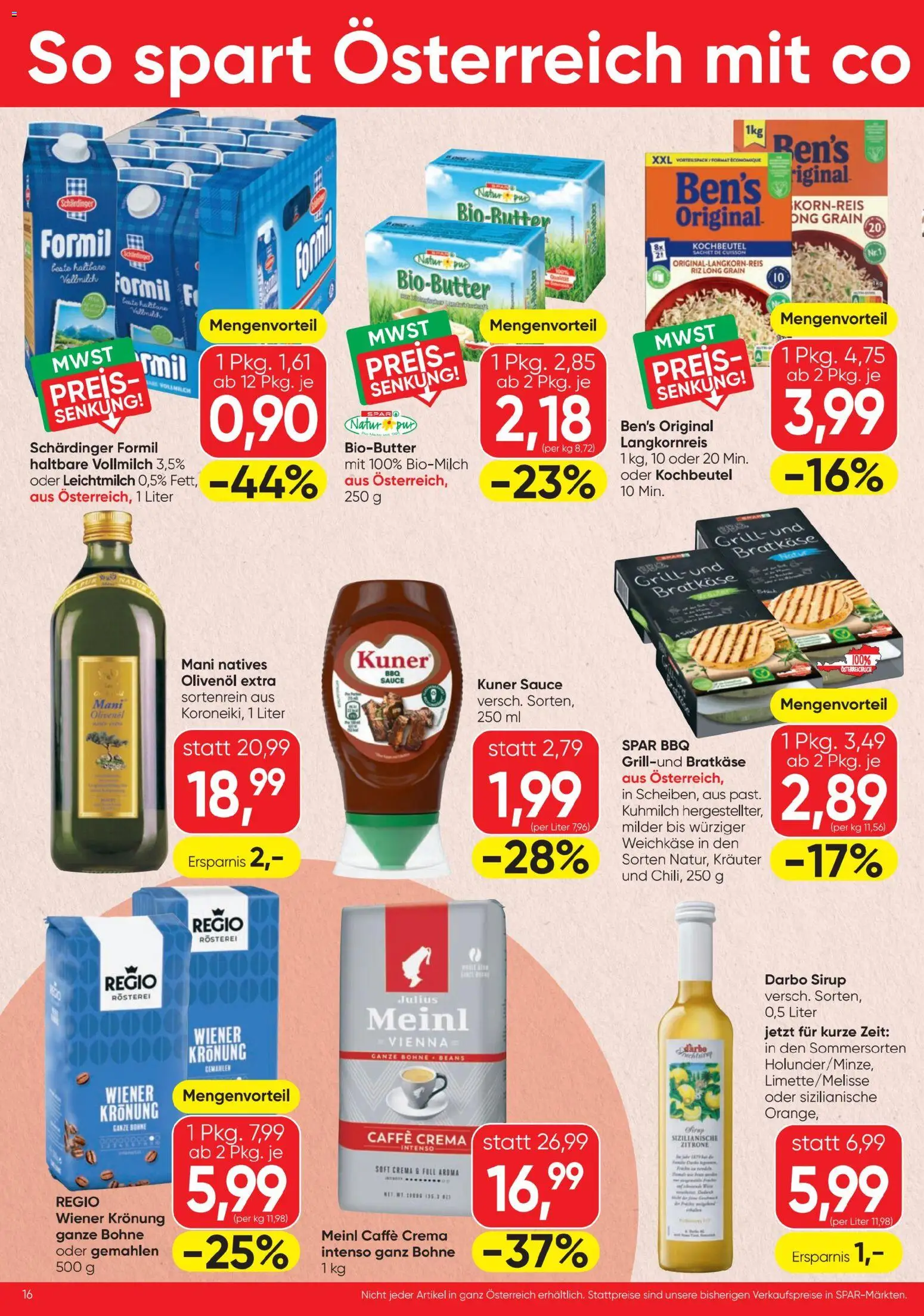 Spar - Flugblatt gültig ab 16.07.2026 | Seite: 16