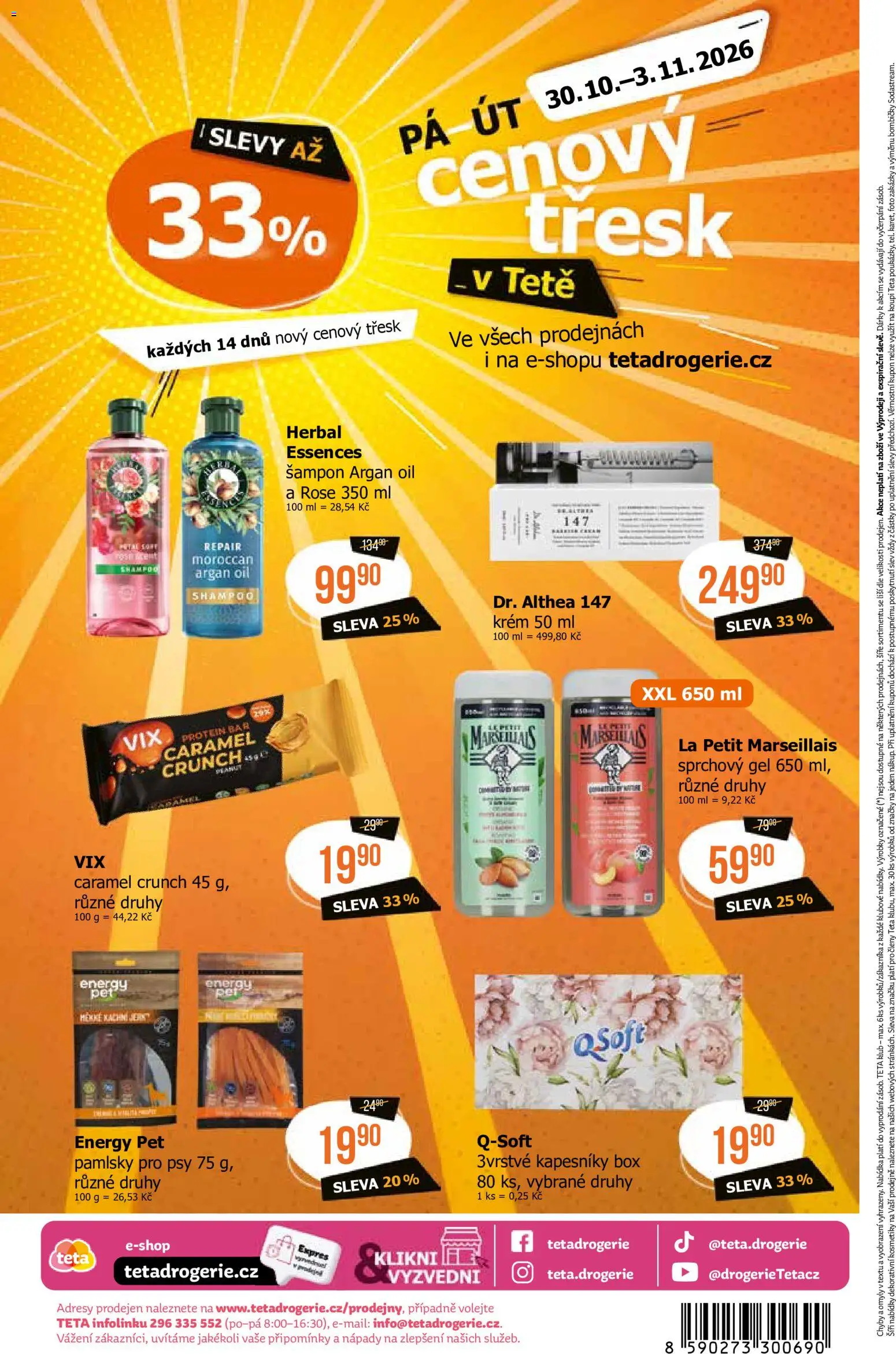 TETA Drogerie leták od 21.10.2026 | Strana: 18 | Produkty: Sprchový gel, Krém, Protein, Šampon