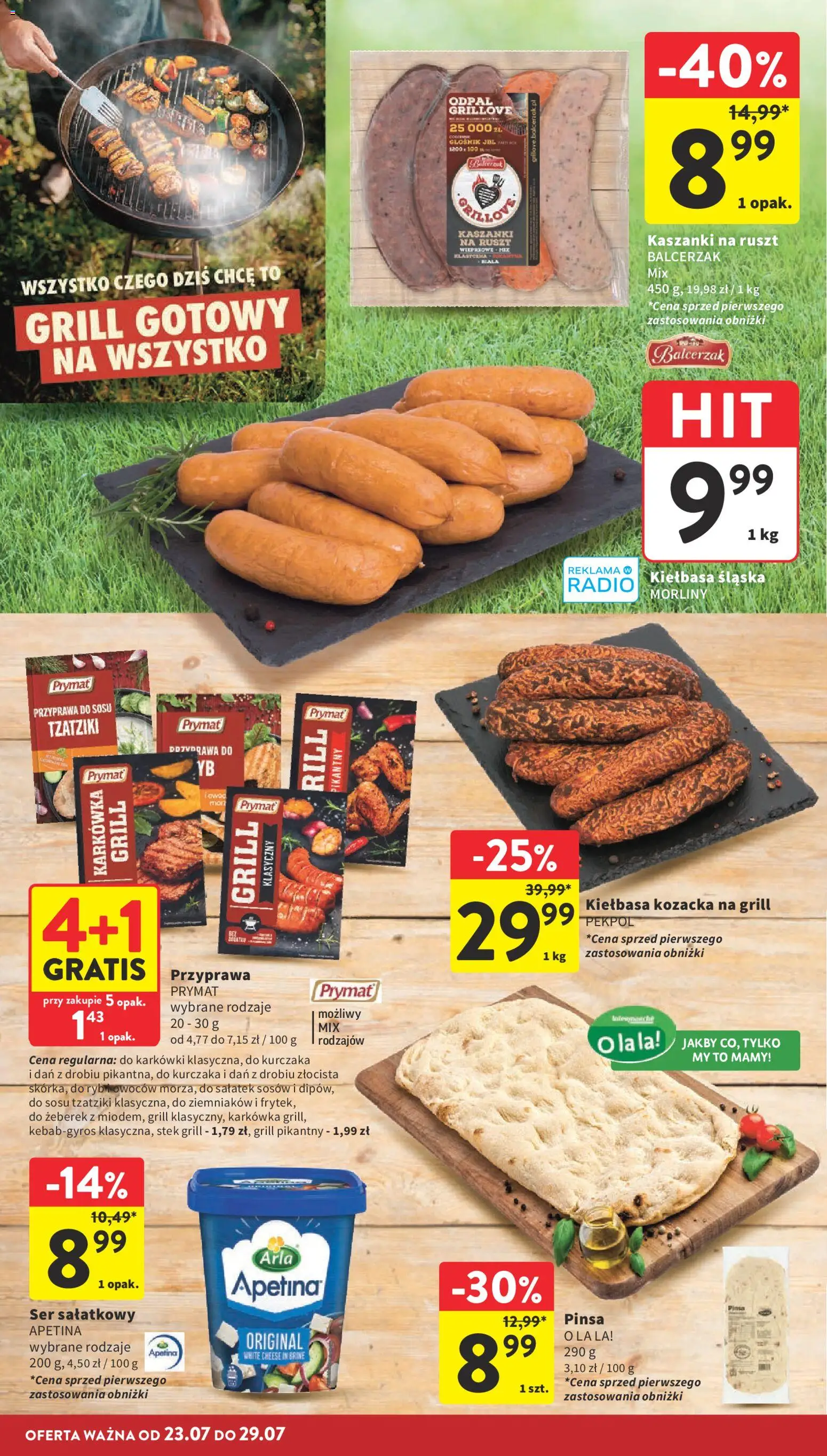 Intermarche gazetka od 23.07.2026 | Strona: 10 | Produkty: Karkówka, Radio, Kiełbasa śląska morliny, Ruszt