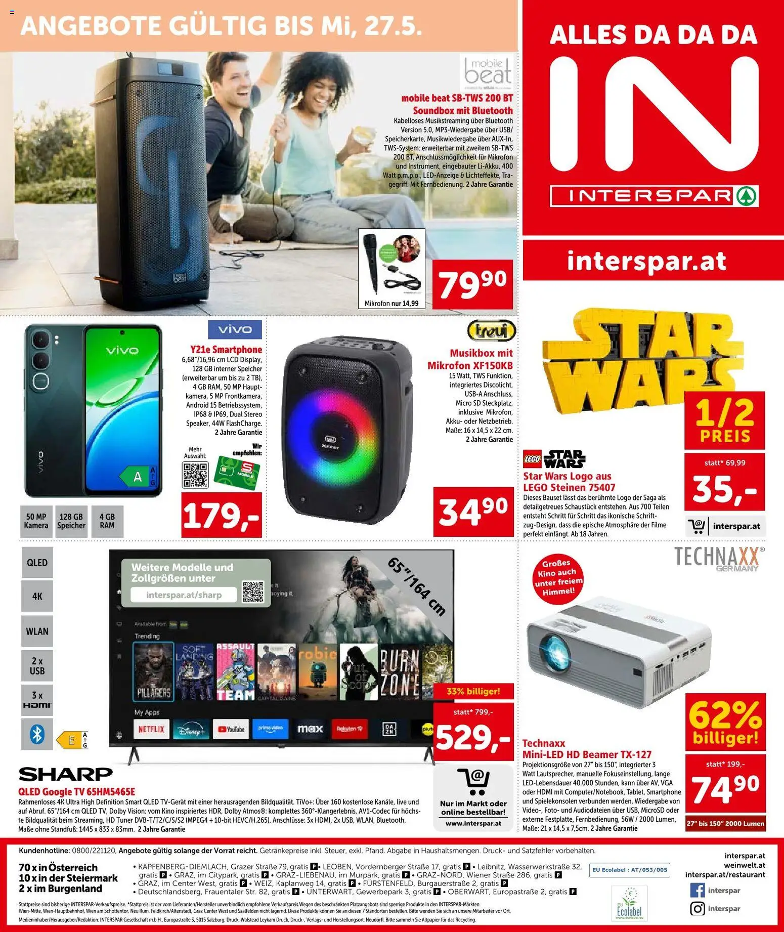Interspar Flugblatt - Steiermark gültig ab 07.05.2026 | Seite: 25 | Produkte: Smartphone, Video, Kamera, Mikrofon