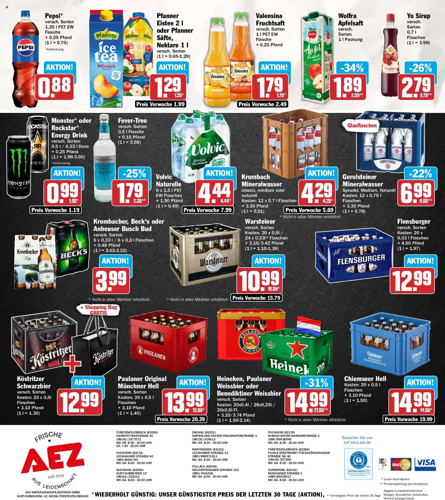 AEZ Prospekt – gültig ab 02.11.2026 | Seite: 16 | Produkte: Energy, Äpfel, Monster, Pfirsich