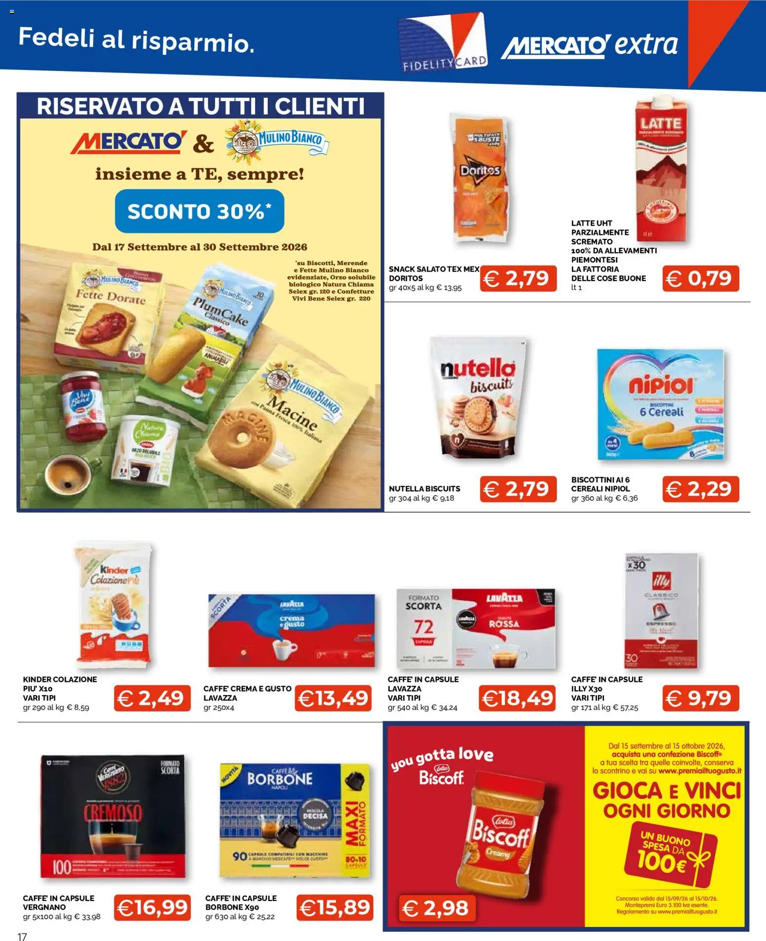 Volantino Mercatò del 17/09/2026 | Pagina: 17 | Prodotti: Crema, Panna, Lavazza, Illy