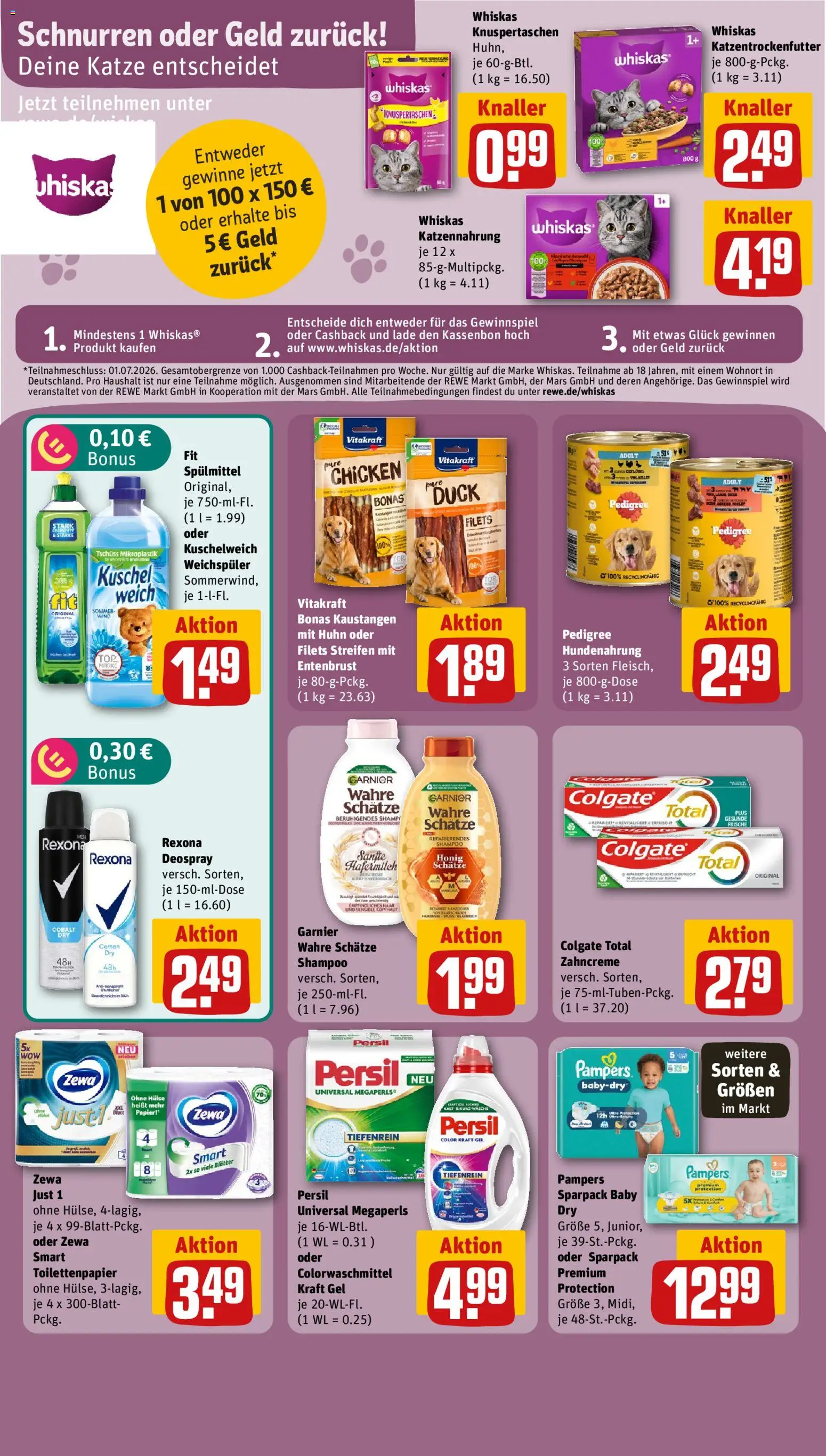 Rewe ihr Kaufpark Prospekt – gültig ab 08.06.2026 | Seite: 26 | Produkte: Zewa, Shampoo, Weichspüler, Whiskas