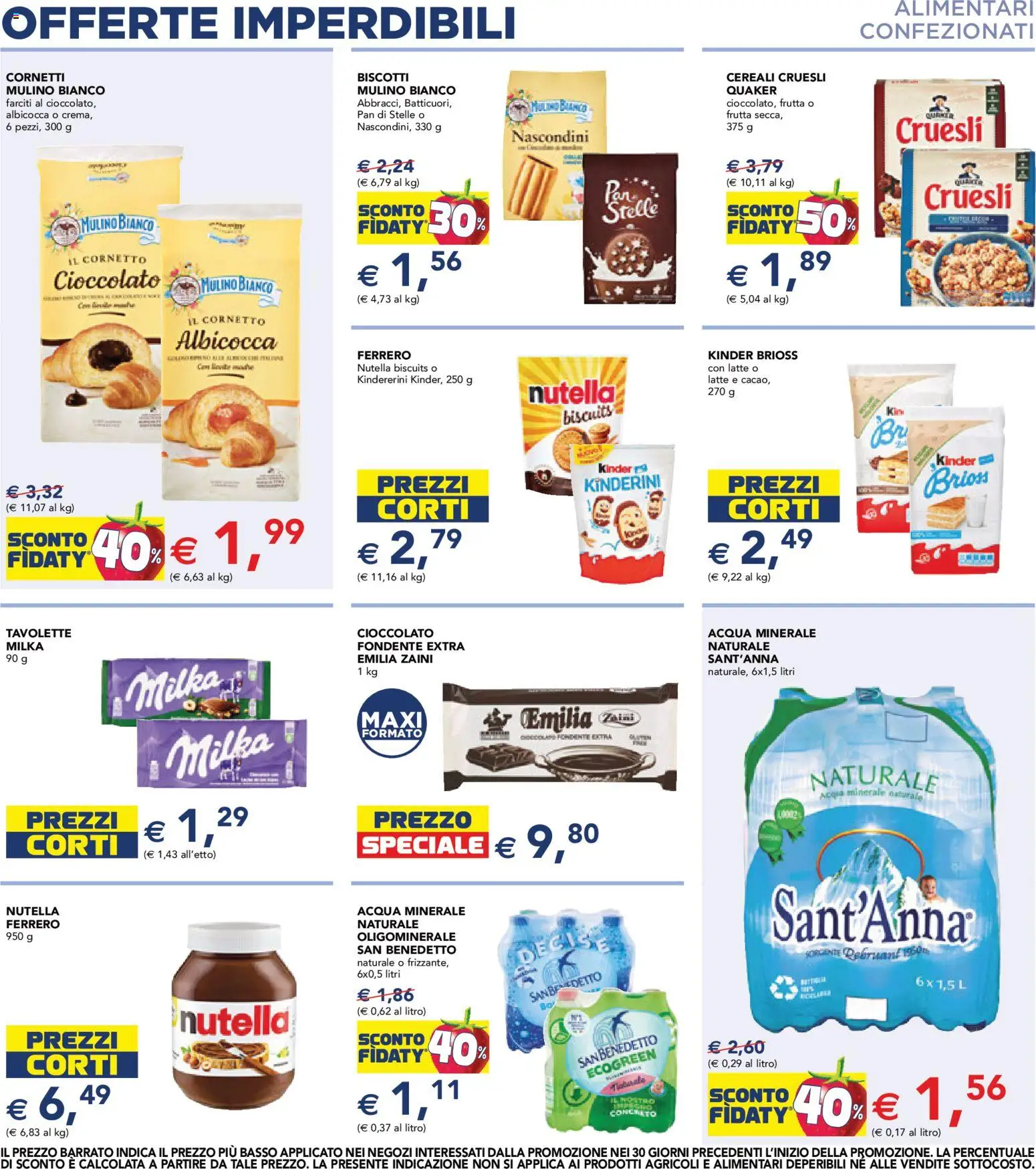 Volantino Esselunga S del 10/09/2026 | Pagina: 9 | Prodotti: Cioccolato, Cornetto, Acqua, Nutella