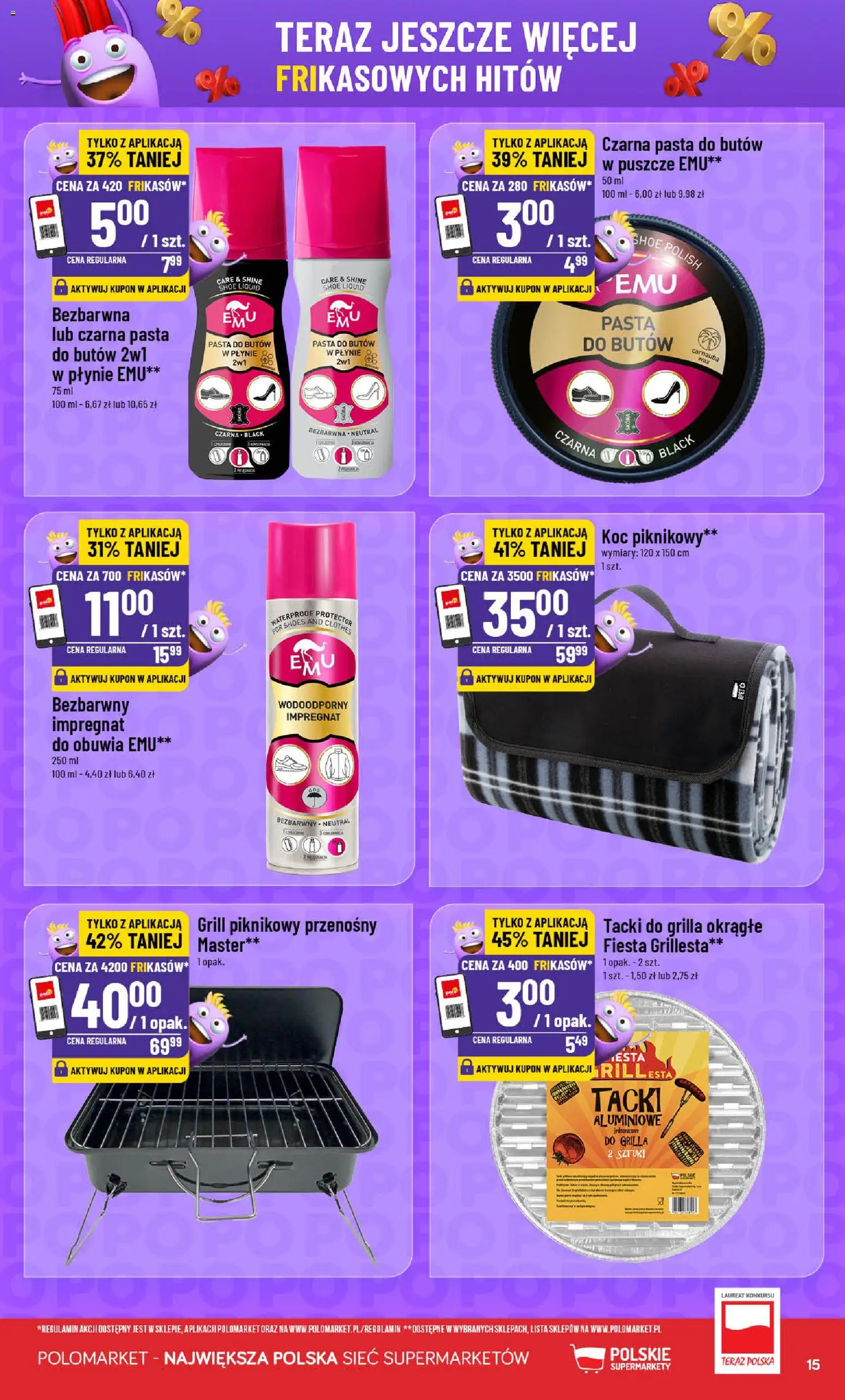 POLOmarket gazetka - Frikasowe Hity od 13.05.2026 | Strona: 15 | Produkty: Grill, Por, Koc