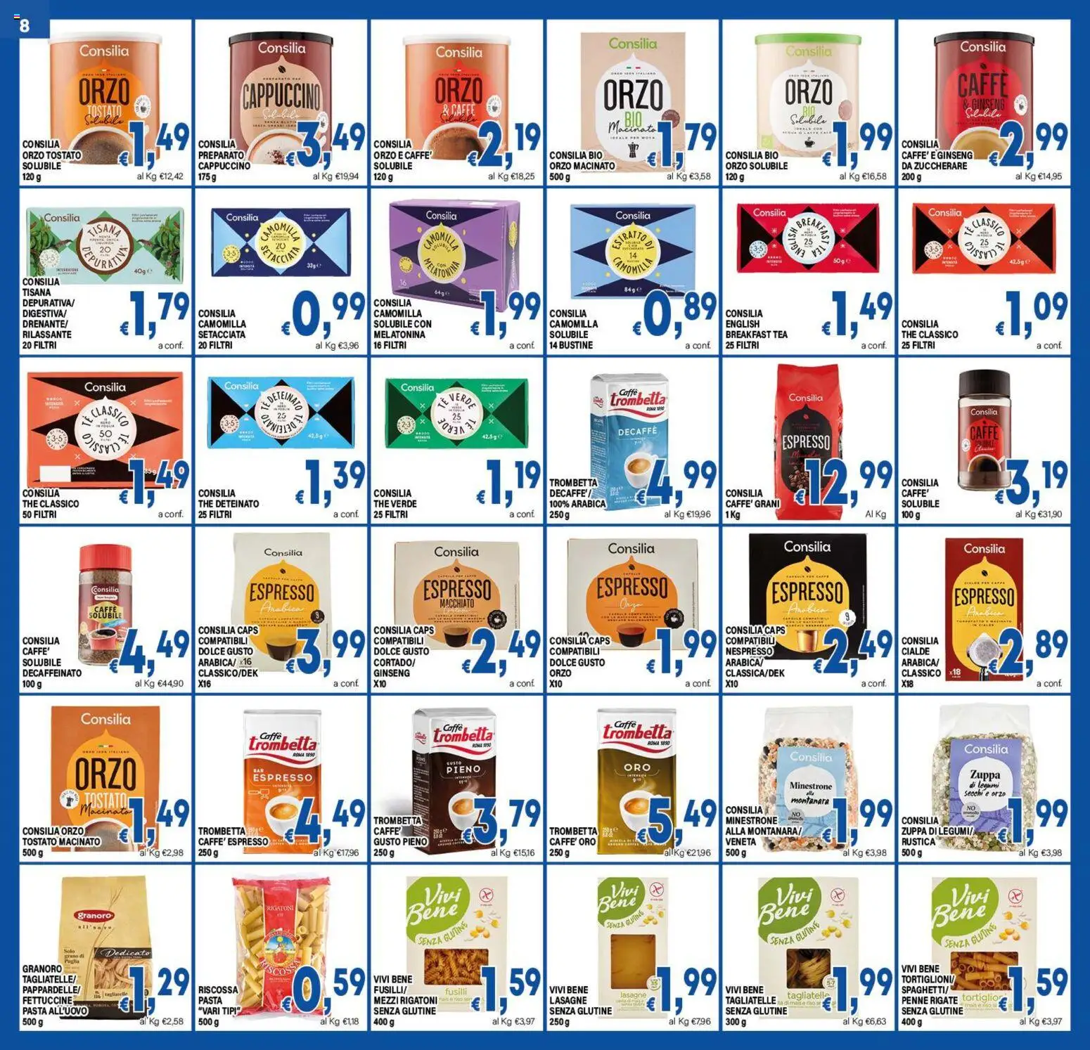 Volantino DEM del 19/10/2026 | Pagina: 8 | Prodotti: Tisana, Tagliatelle, The, Lasagne