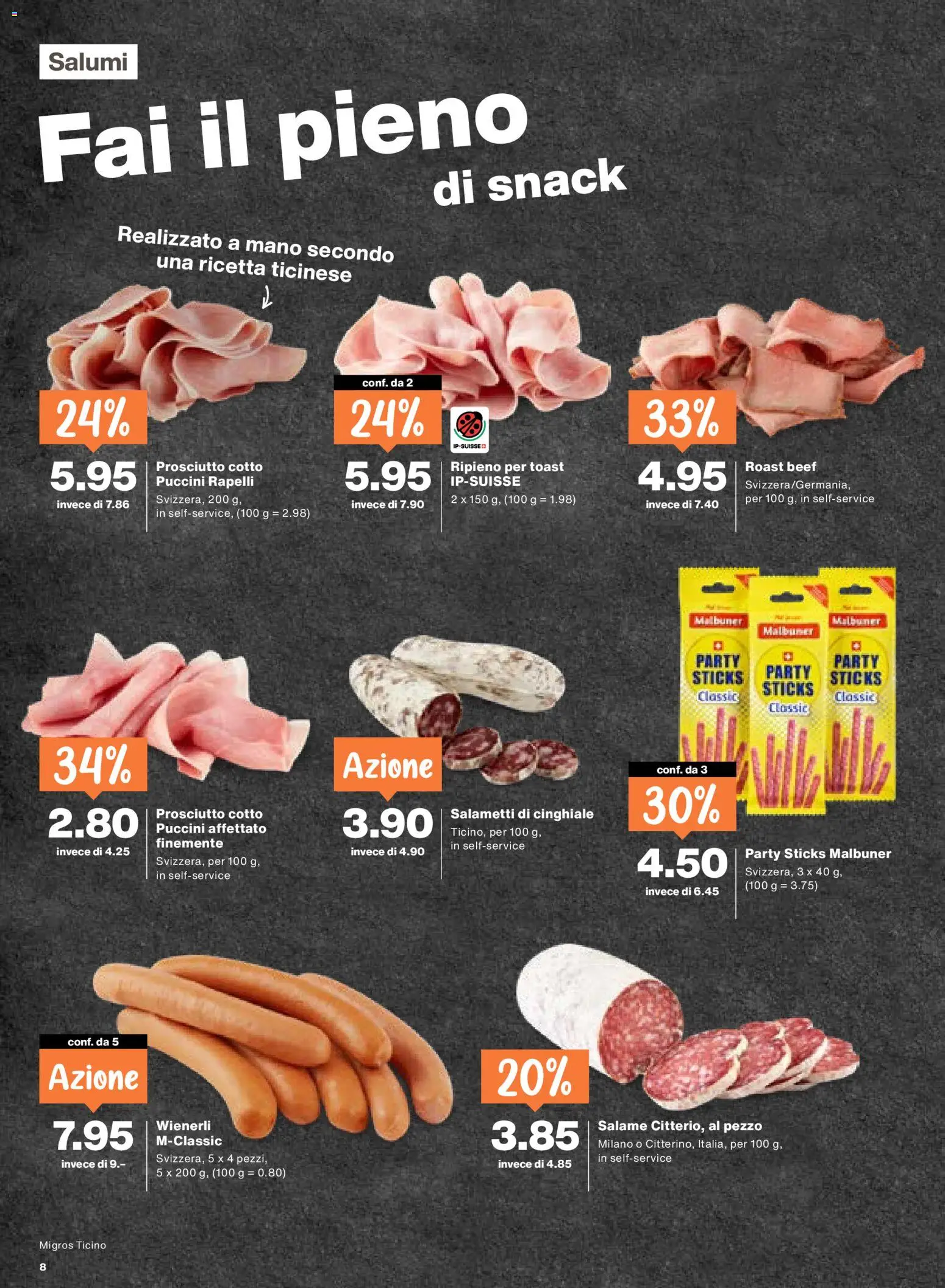 Migros aktionen IT – gültig ab 13.08.2026 | Seite: 8 | Produkte: Salami
