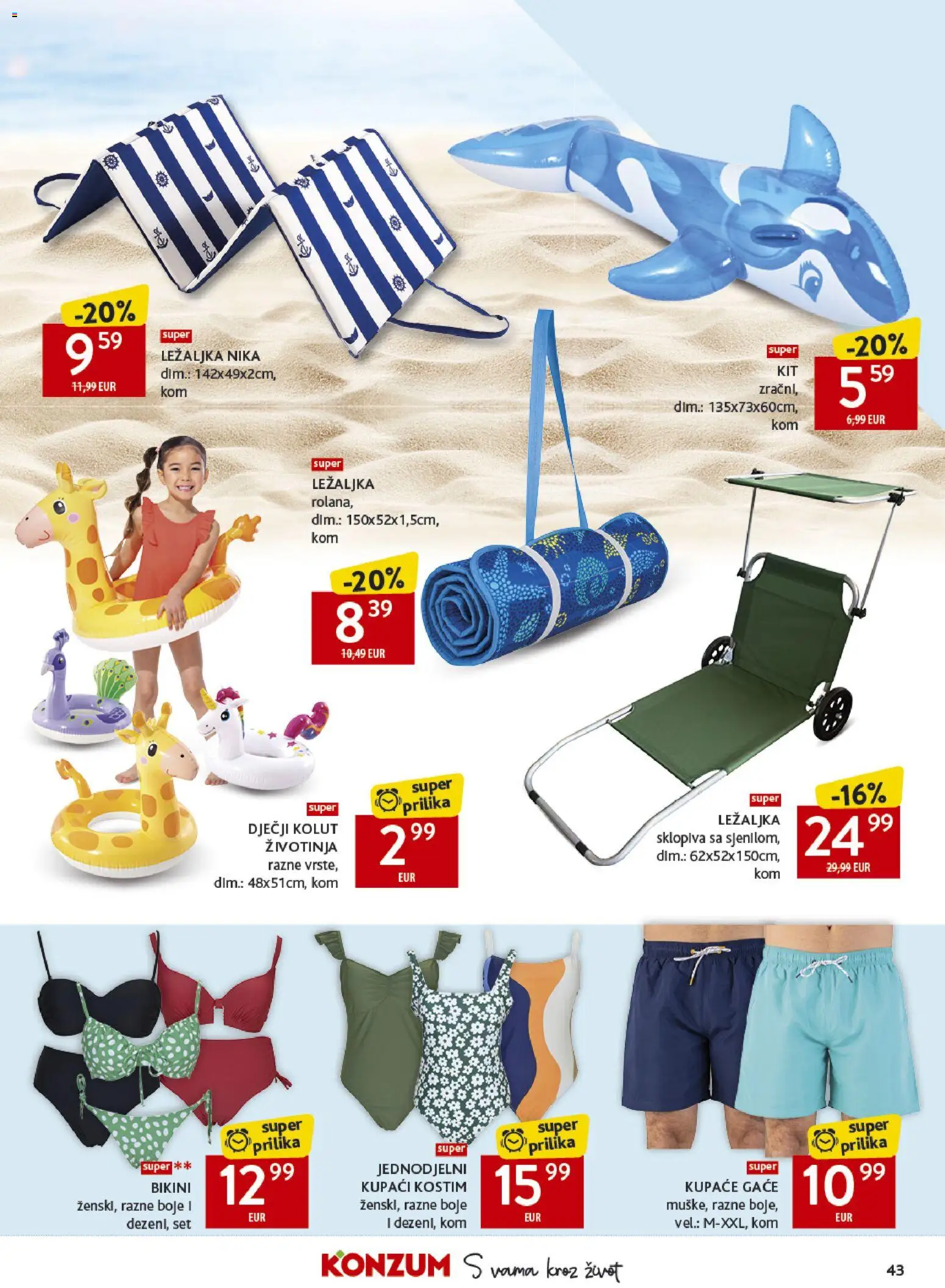 Konzum HR akciós ujság - amely érvényes a következő dátumtól: 10.06.2026 | Oldal: 42 | Termékek: Bikini