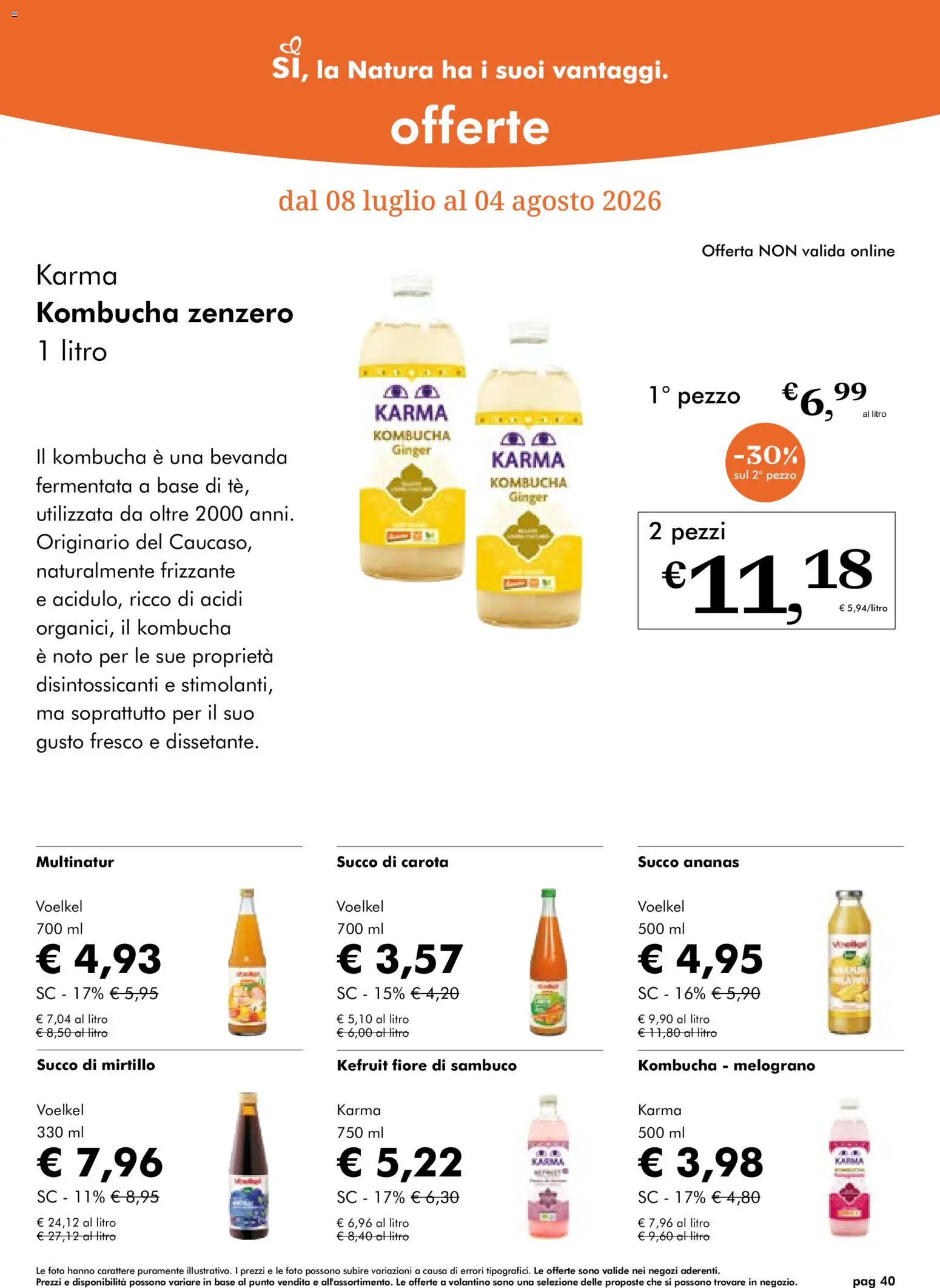 Volantino Natura Sì del 08/07/2026 | Pagina: 40