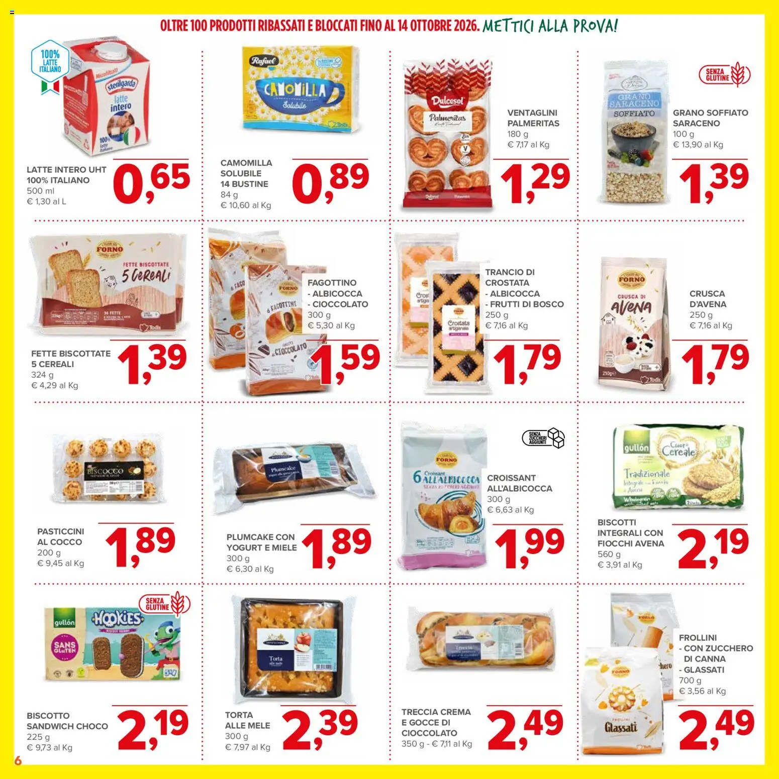 Volantino Todis del 20/08/2026 | Pagina: 6 | Prodotti: Cocco, Plumcake, Forno, Miele