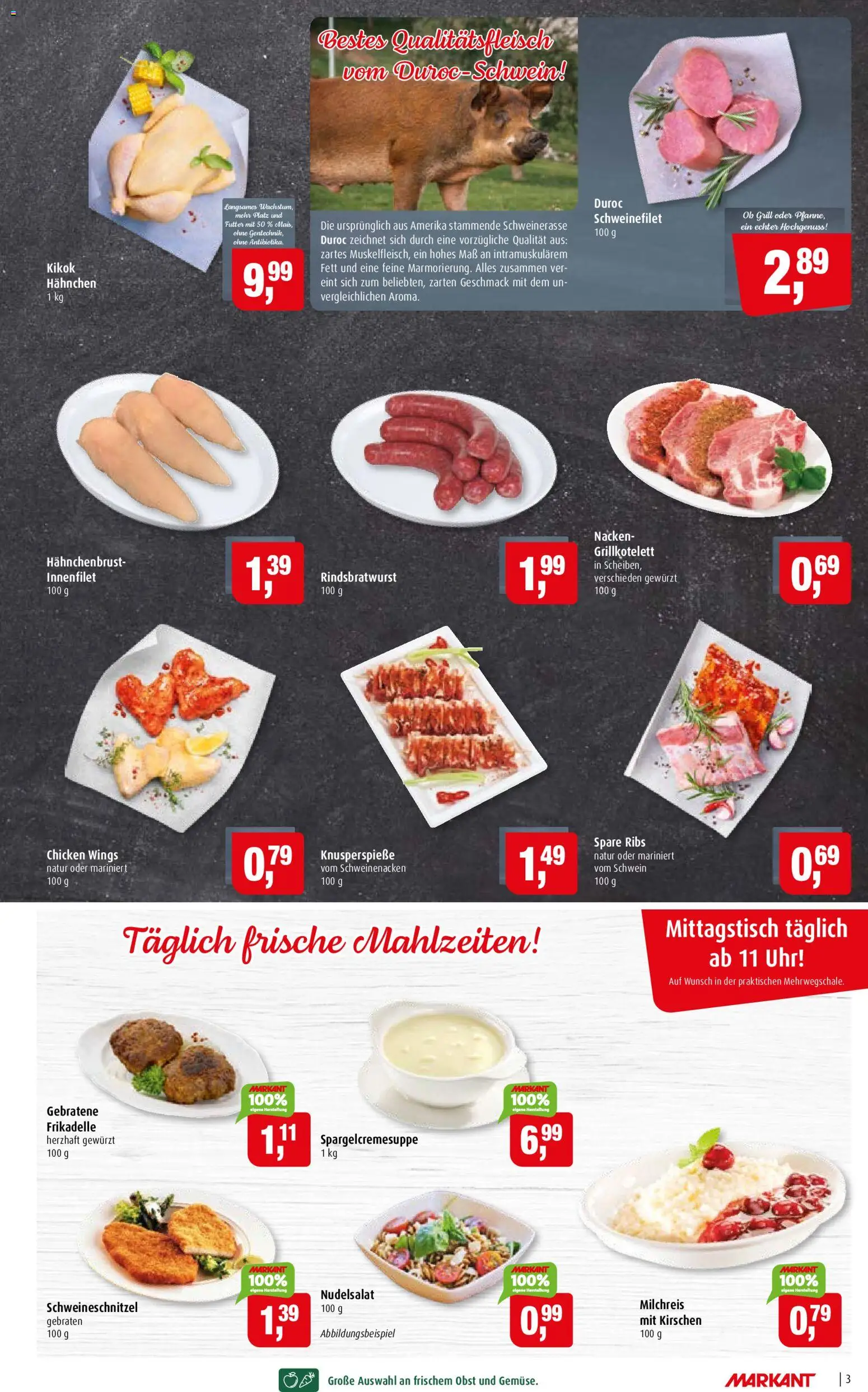 Markant Prospekt – gültig ab 10.08.2026 | Seite: 3 | Produkte: Grill, Hahnchen, Spare ribs, Hahnchenbrust