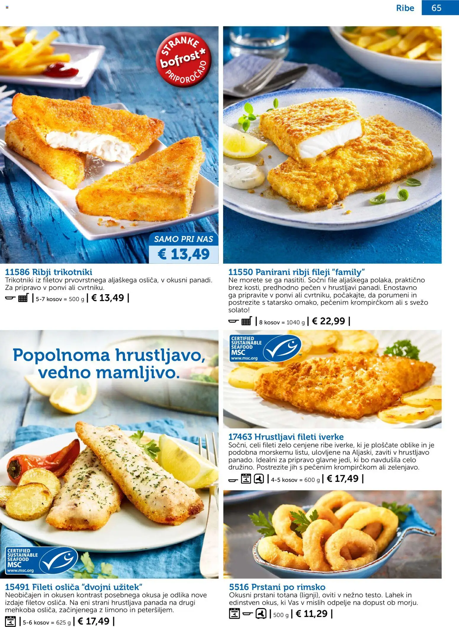 Novi Bofrost katalog ponudbe – veljaven od 01.10.2026 | Stran: 63 | Izdelki: Ribe