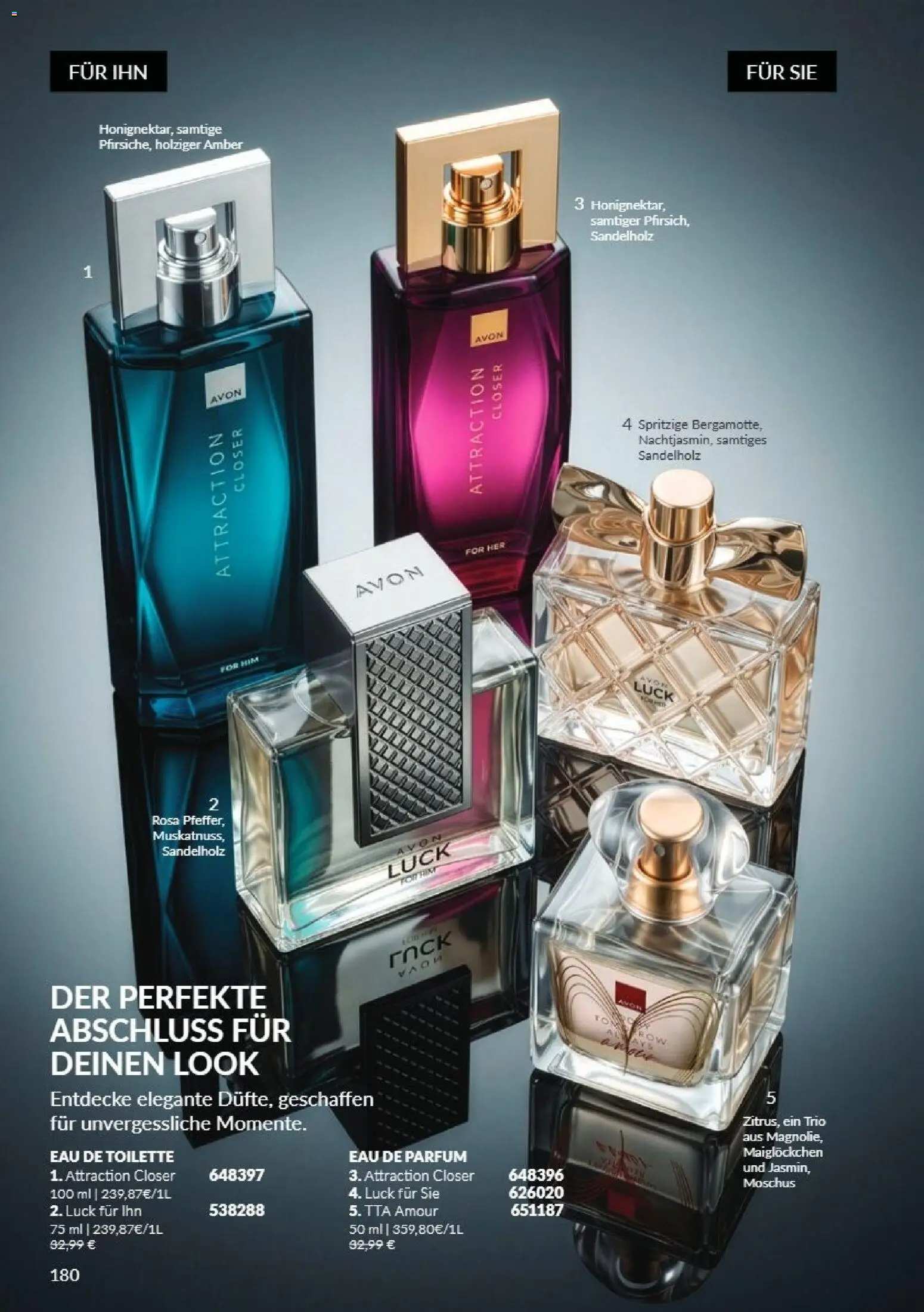 Avon Black Friday – gültig ab 01.11.2026 | Seite: 180 | Produkte: Toilette, Parfüm, Eau de Toilette, Eau de Parfum