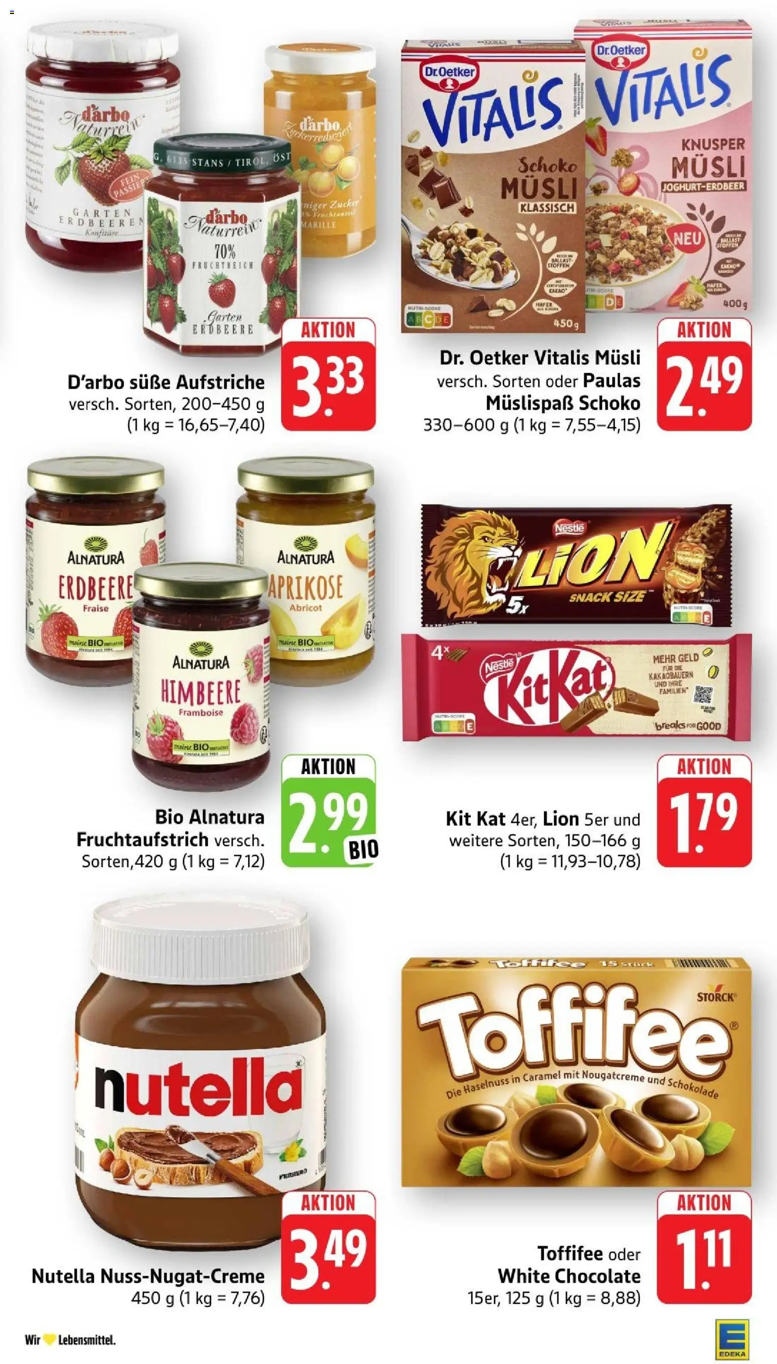Edeka Prospekt Stuttgart – gültig ab 17.08.2026 | Seite: 25 | Produkte: Musli, Nutella, Zucker, Himbeere