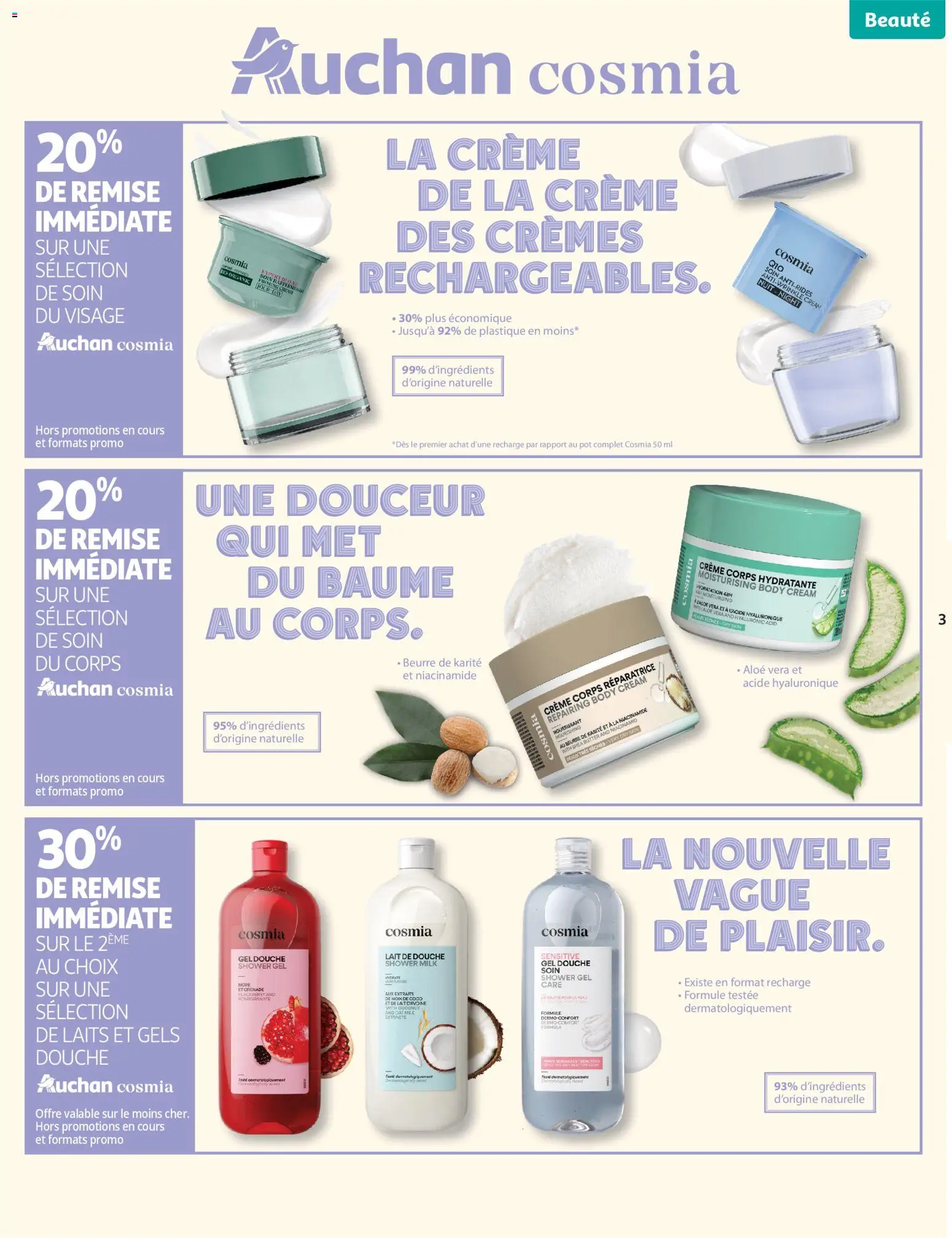 {H1} | Page: 3 | Produits: Body, Gel douche, Beurre, Noix