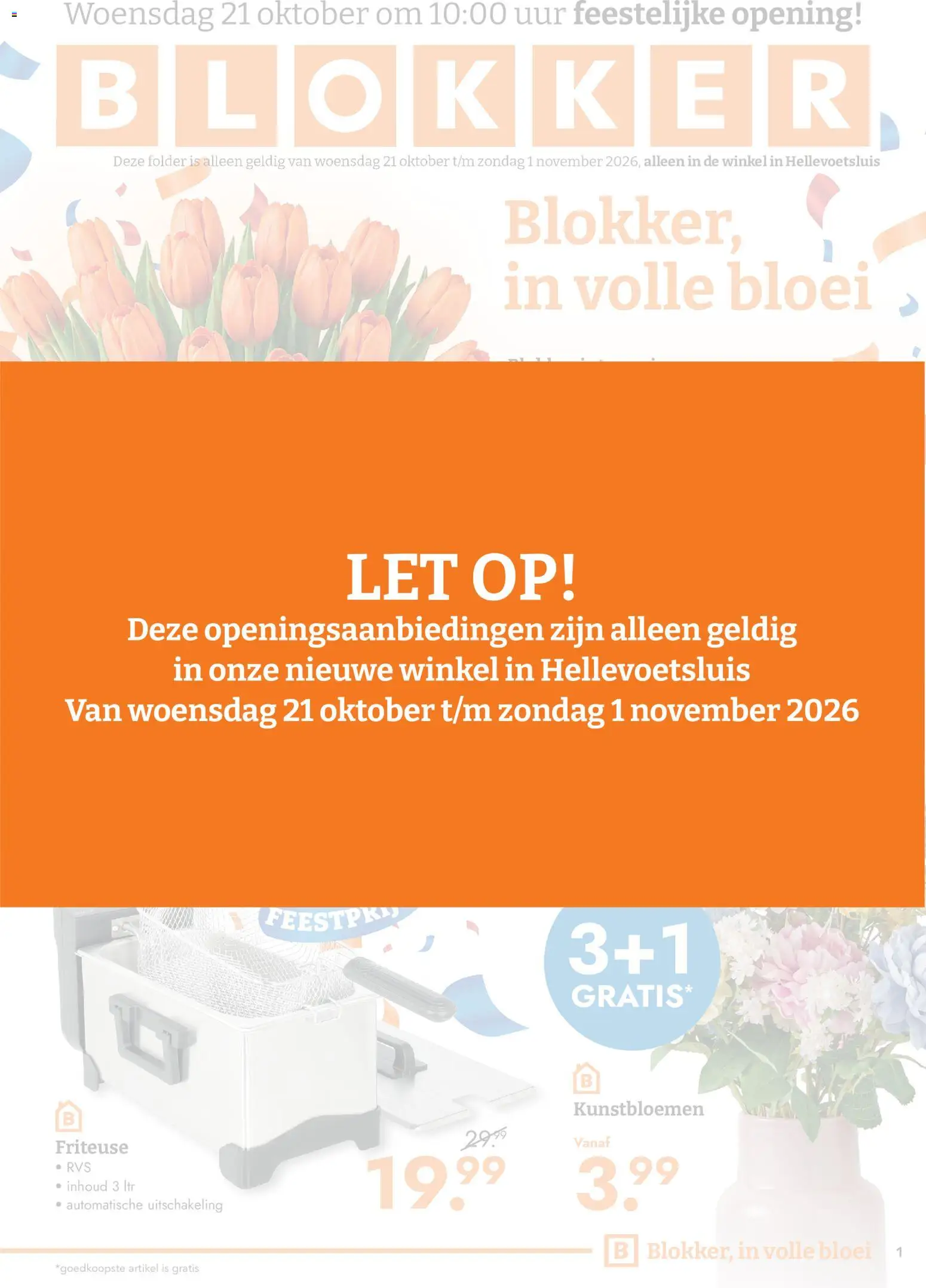 {H1} | Pagina: 1 | Producten: Kunstbloemen, Friteuse