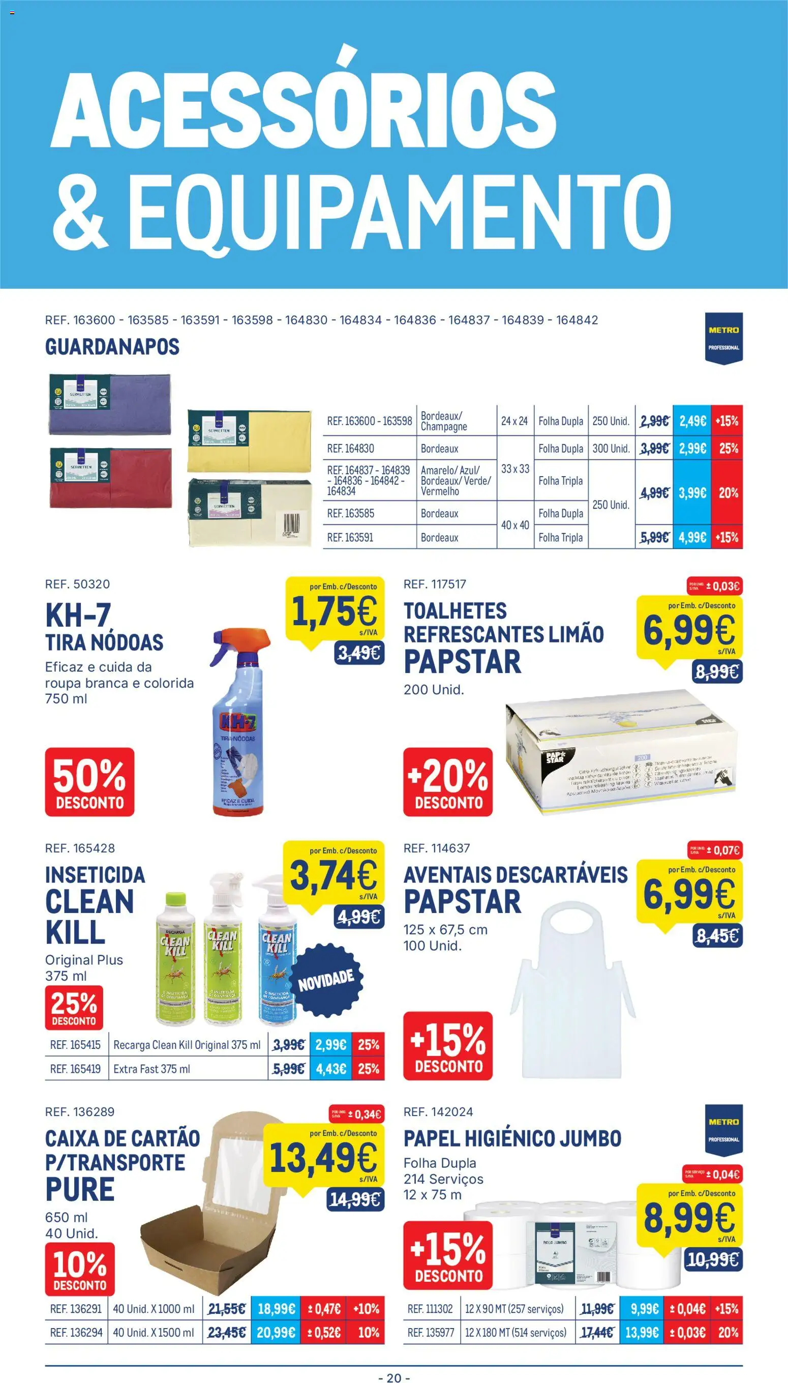 Makro Folheto │ válido de 19.05.2026 | Página: 20 | Produtos: Guardanapos, Inseticida, Champagne, Caixa