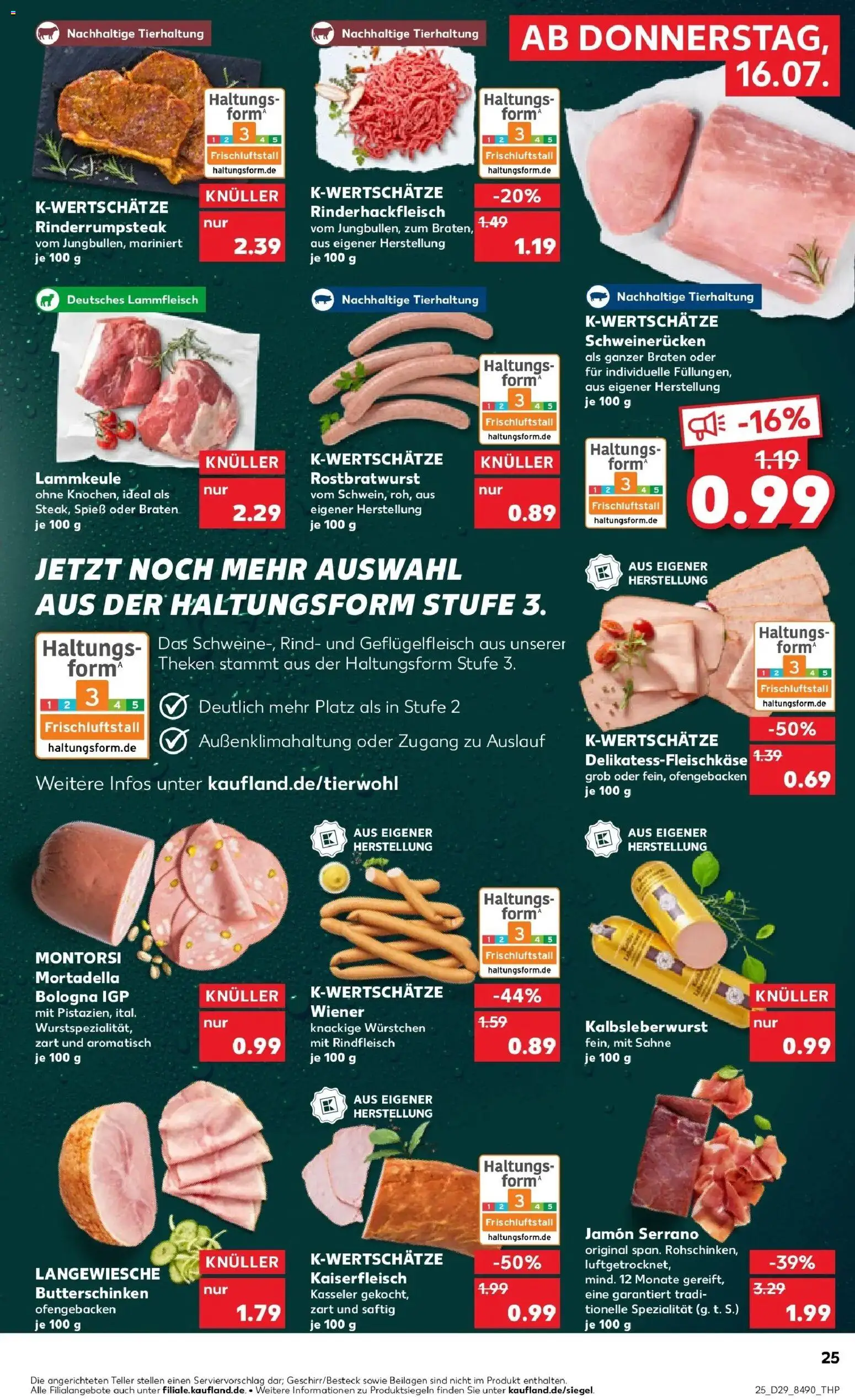 Kaufland Prospekt Bad Säckingen – gültig ab 13.07.2026 | Seite: 34 | Produkte: Lammkeule, Schweinerucken, Rindfleisch, Sahne