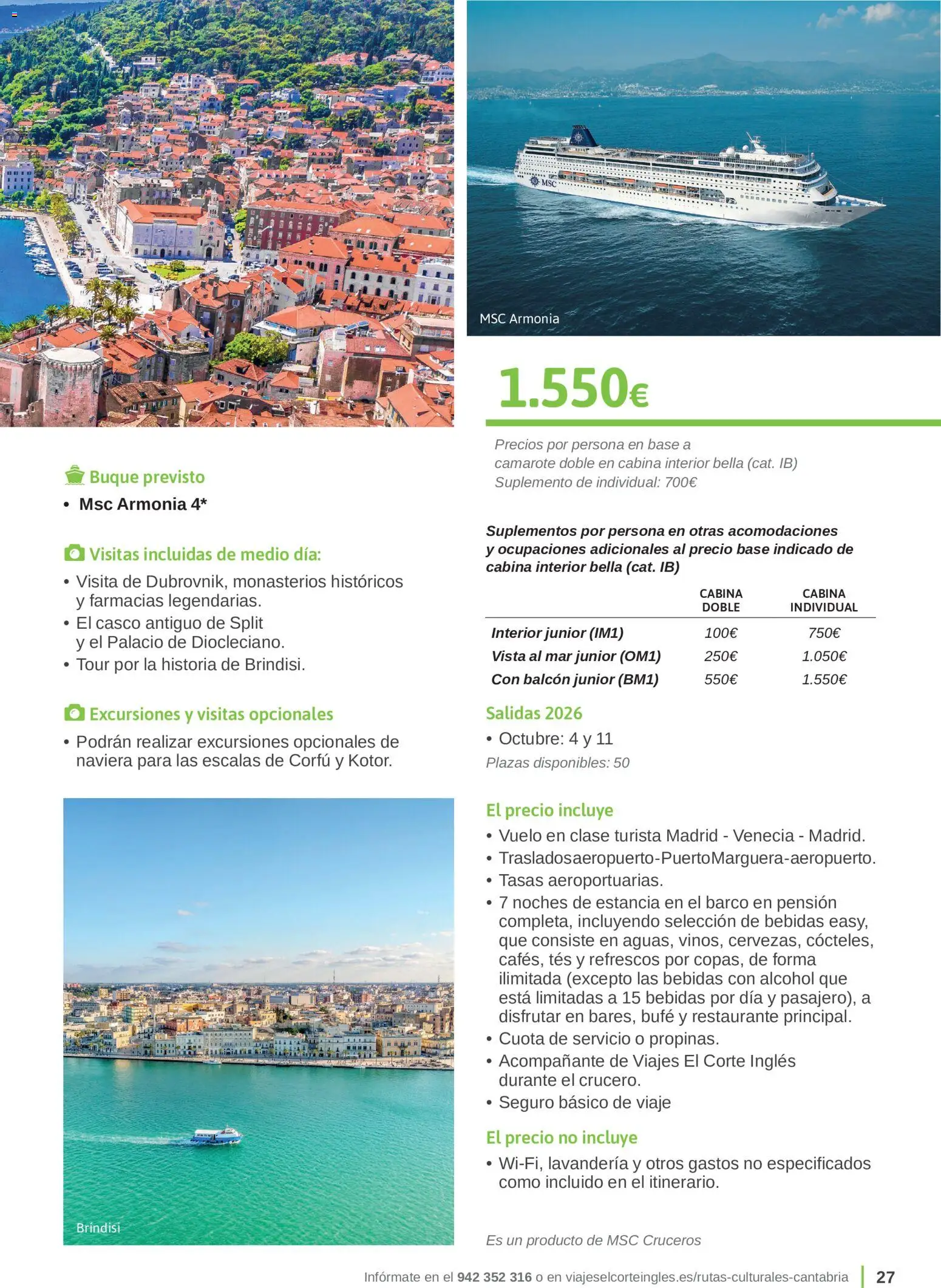 Viajes El Corte Inglés Rutas Culturales Cantabria │ válido desde el 01.05.2026 | Página: 27