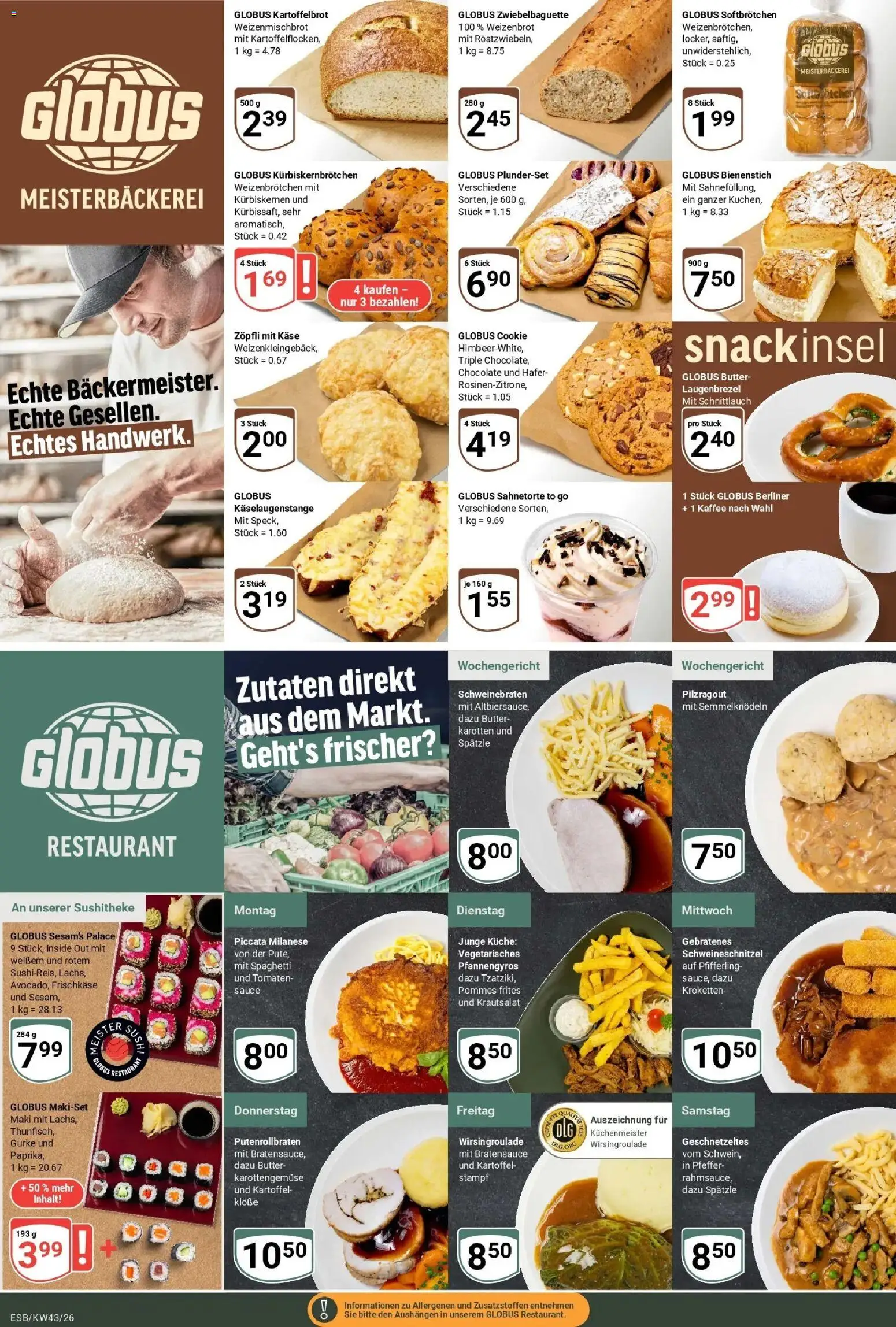 Globus Prospekt Eschborn (ab 19.10.2026) » Angebote online | Seite: 8 | Produkte: Käse, Kaffee, Pfeffer, Frischkase
