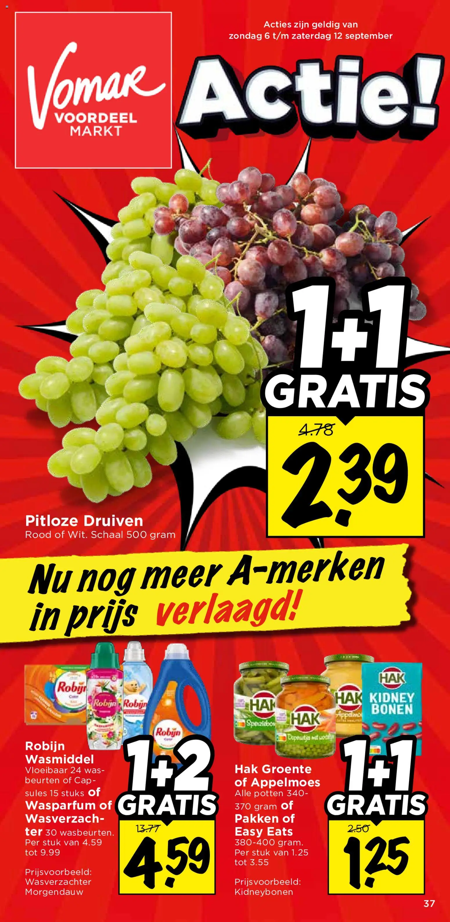 {H1} | Pagina: 1 | Producten: Wasverzachter, Was, Druiven, Appelmoes