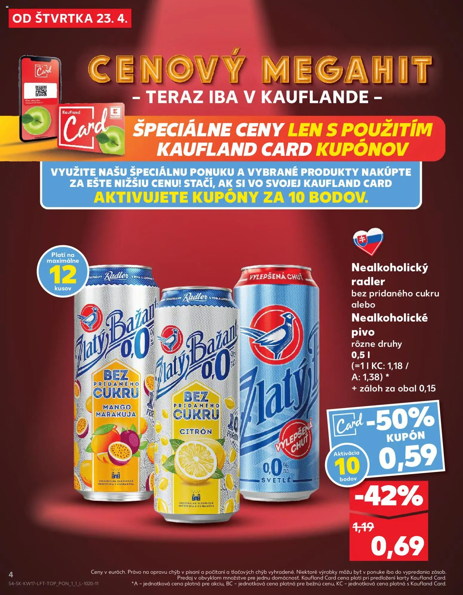 Nové Kaufland akcie – leták je platný od 23.04.2026 | Strana: 4 | Produkty: Pivo, Radler, Mango, Nealkoholické pivo