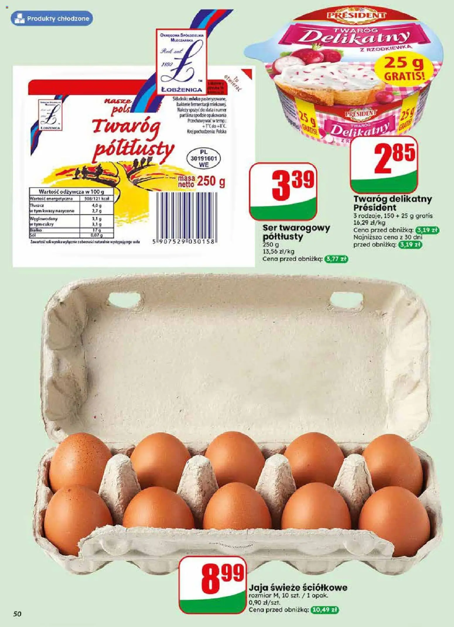 Dino gazetka od 10.06.2026 | Strona: 50 | Produkty: Cream cheese, Mleko, Twaróg, Woda