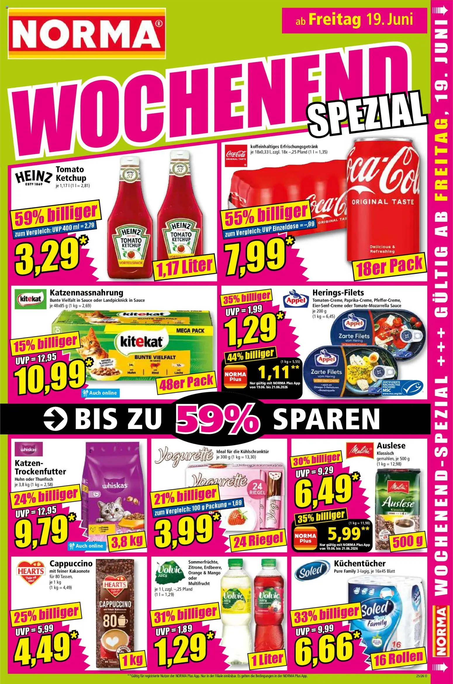 Norma Prospekt – gültig ab 15.06.2026 | Seite: 17 | Produkte: Coca cola, Cola, Thunfisch, Volvic