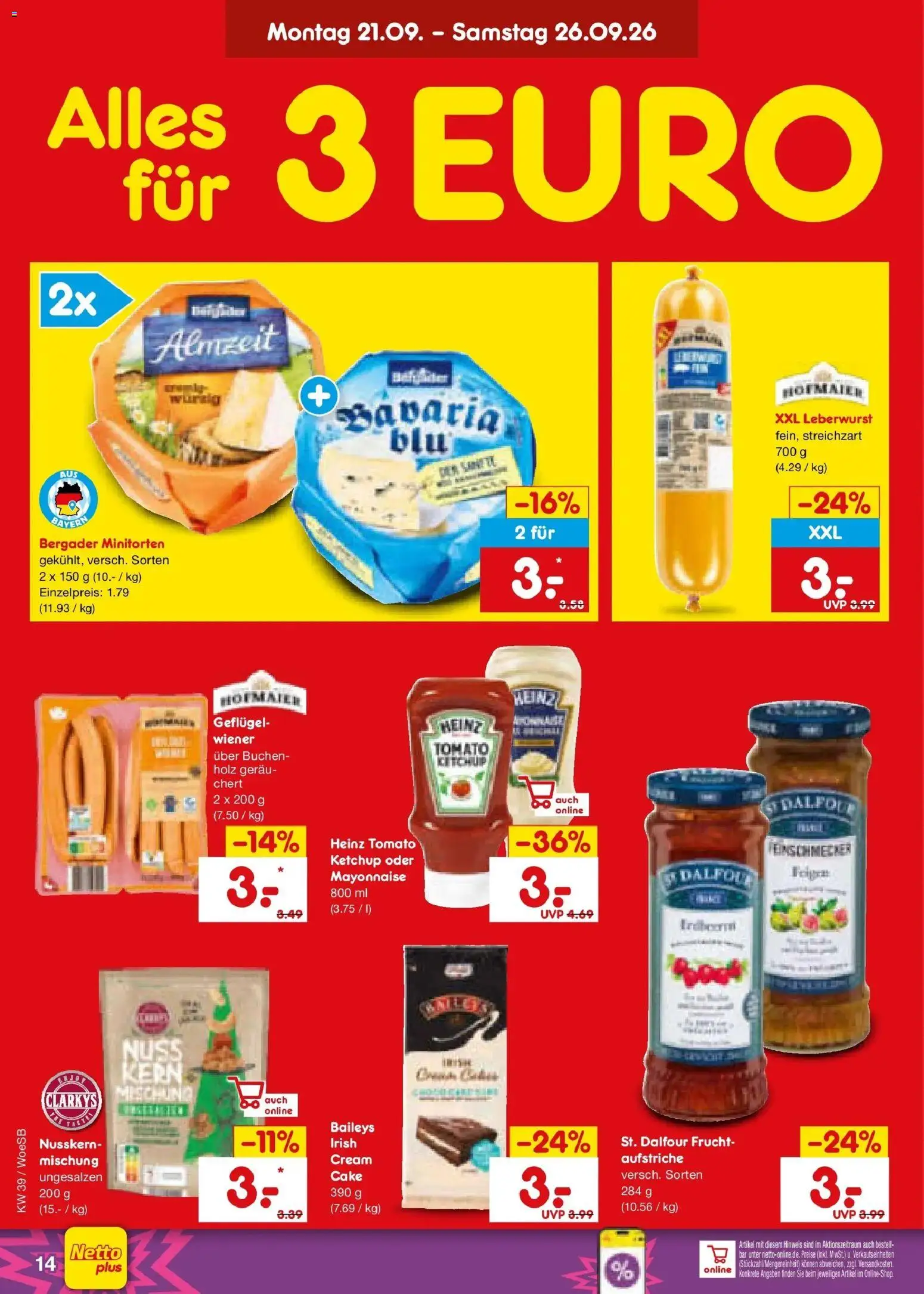 Netto Marken-Discount Prospekt Leonberg – gültig ab 21.09.2026 | Seite: 22 | Produkte: Mayonnaise, Baileys, Ketchup