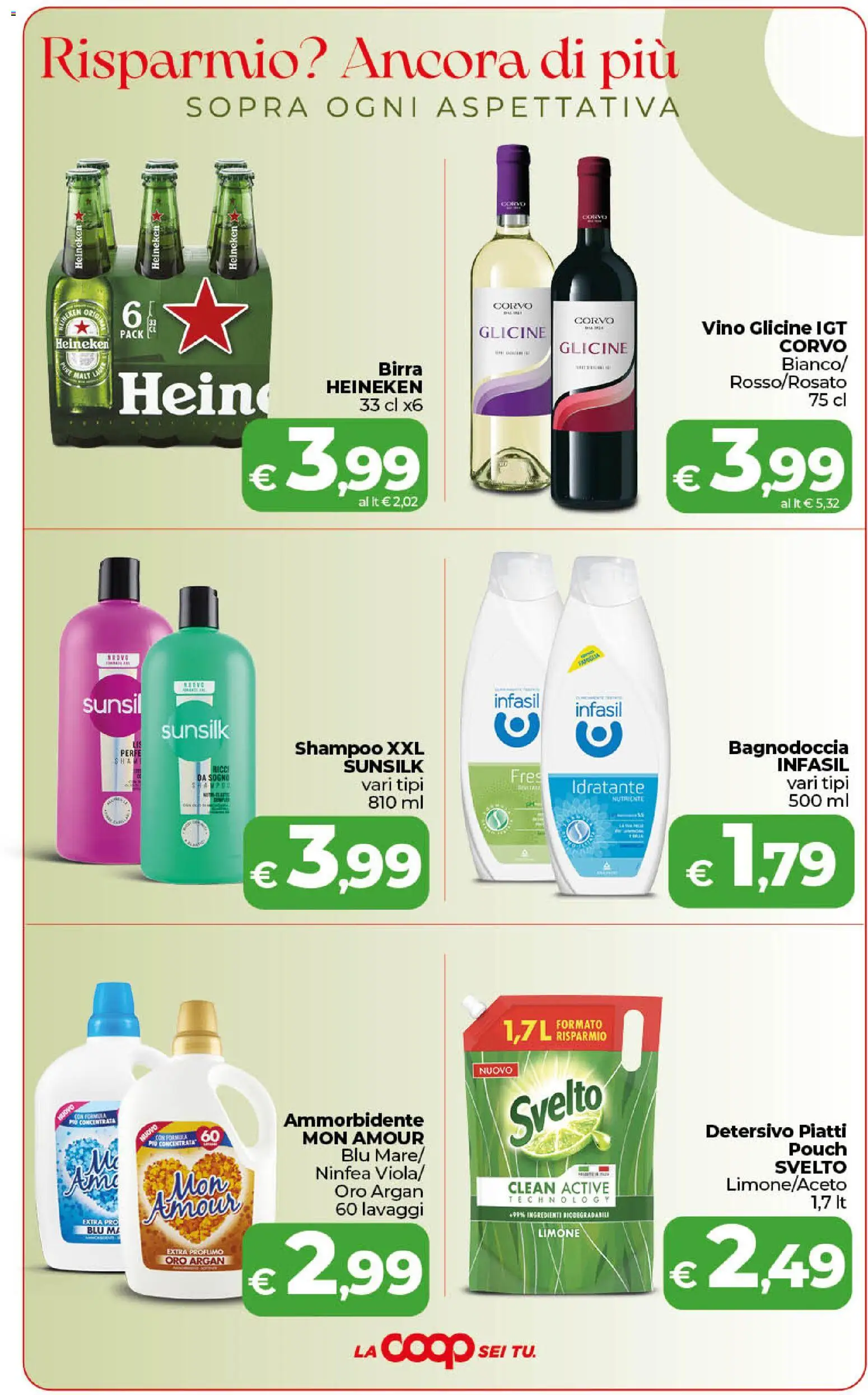 Volantino COOP del 13/10/2026 | Pagina: 4 | Prodotti: Shampoo, Ammorbidente, Ingredienti, Profumo