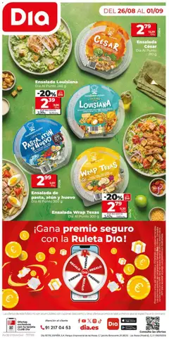 Vista previa Ensalada de pasta, atún y huevo, Ensalada de pasta, atún y huevo Dia Al Punto 300 g válido desde el 26/08/2026 | Página: 12
