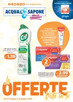 Anteprima del volantino Acqua e Sapone volantino valido a partire dal 17.05.2026