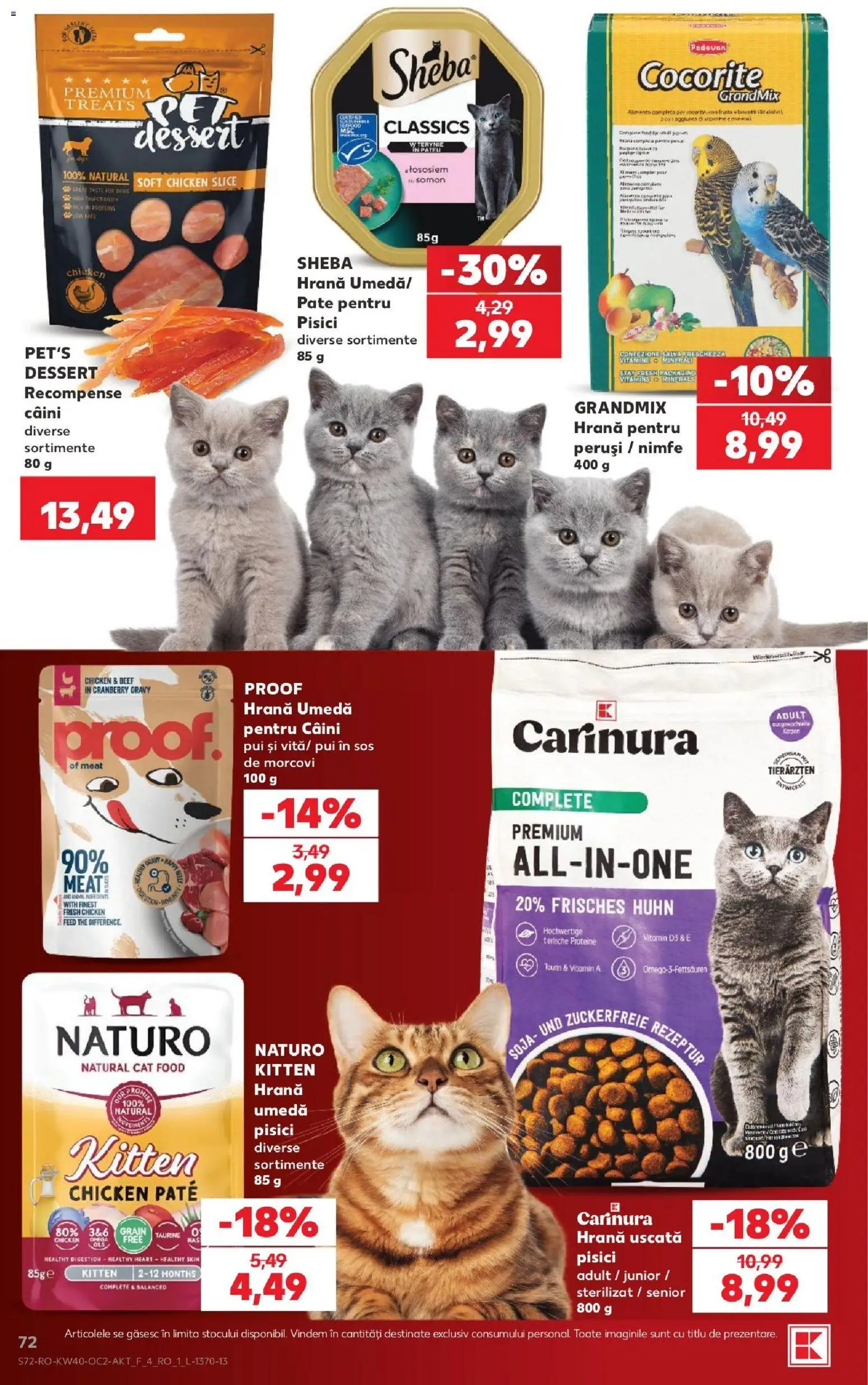 Noul catalog Kaufland – valabil de la 30.09.2026 | Pagină: 72 | Produse: Proteine, Pui, Morcovi, Sos