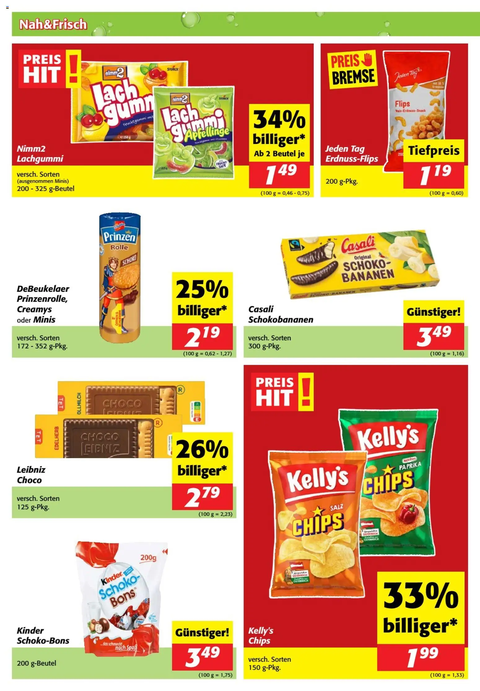 Nah und Frisch Flugblatt gültig ab 16.09.2026 | Seite: 6 | Produkte: Chips, Salz, Bananen
