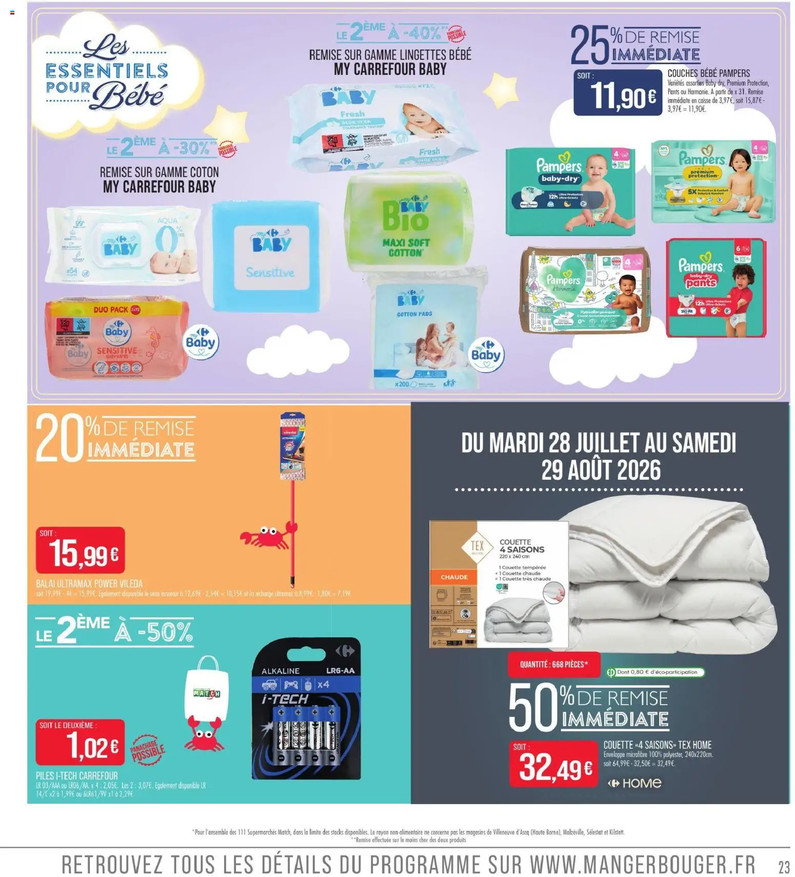 {H1} | Page: 23 | Produits: Couches, Couette temperee, Enveloppe, Couette