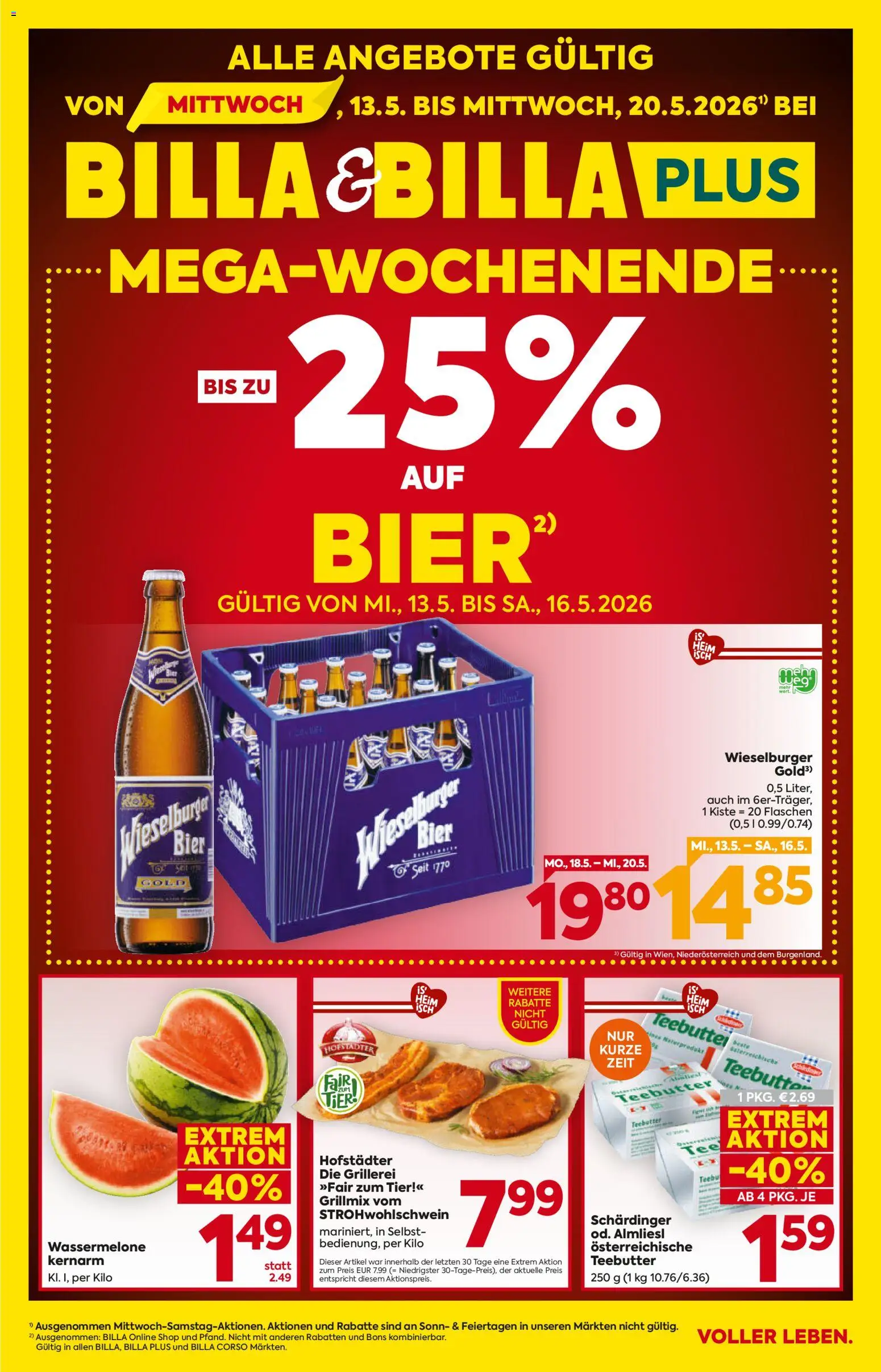 Billa Flugblatt - Niederösterreich gültig ab 13.05.2026 | Seite: 1