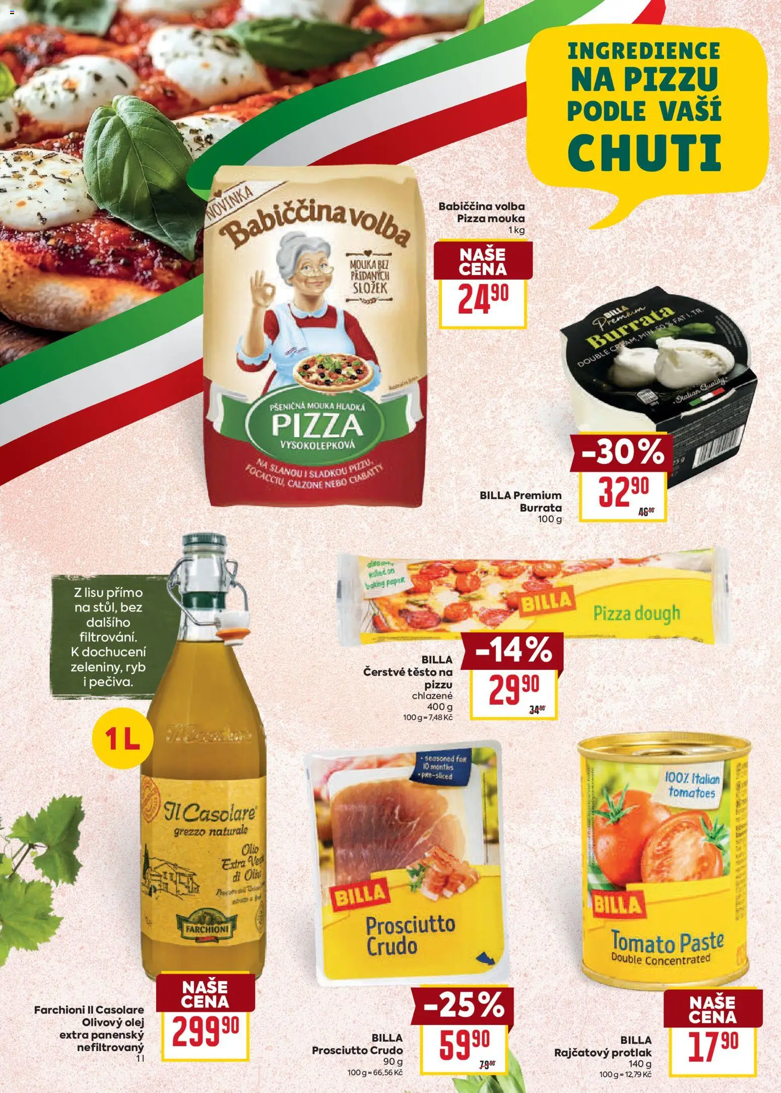 Billa - BILLA.cz - Katalog: Itálie 30. 9. 2026 - 20. 10. 2026 od 30.09.2026 | Strana: 8 | Produkty: Olej, Pizza, Protlak, Crudo