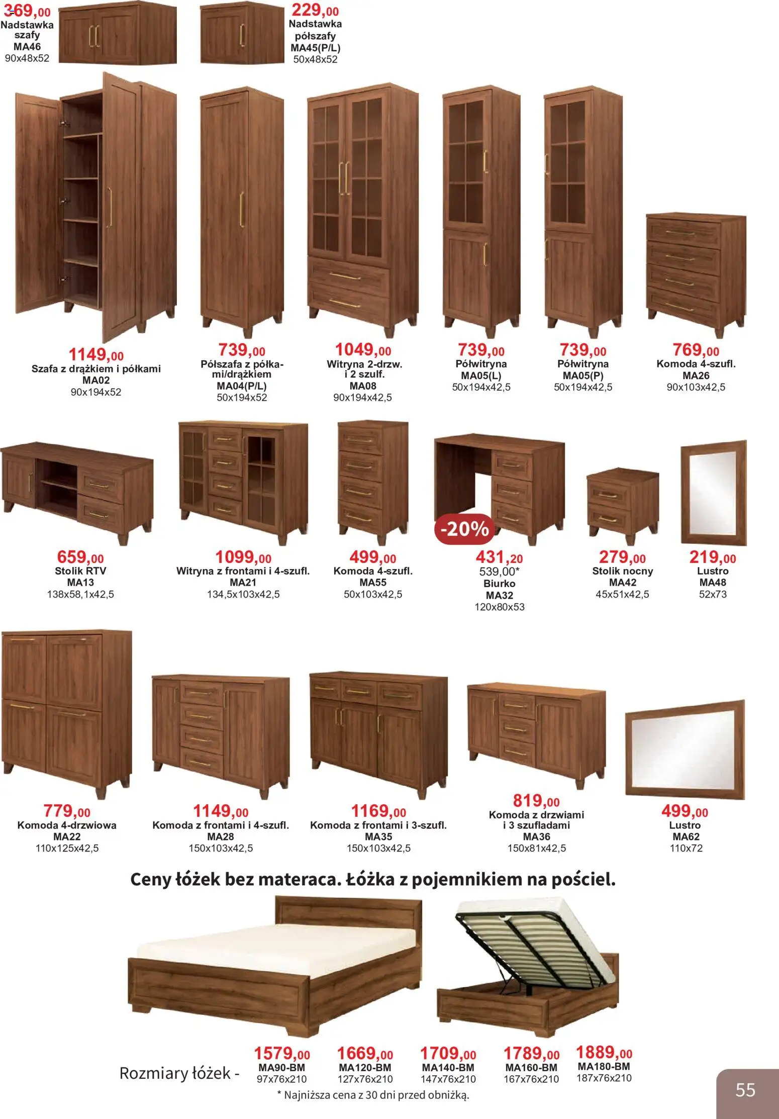 Bodzio Katalog od 01.08.2026 | Strona: 55 | Produkty: Szafa, Półka, Lustro, Witryna