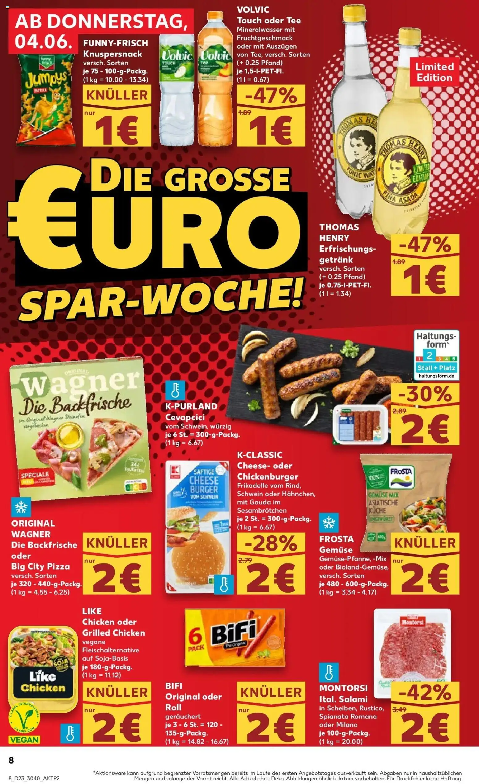 Kaufland Prospekt Bautzen – gültig ab 04.06.2026 | Seite: 8 | Produkte: Gouda, Frosta, Gemüse, Salami