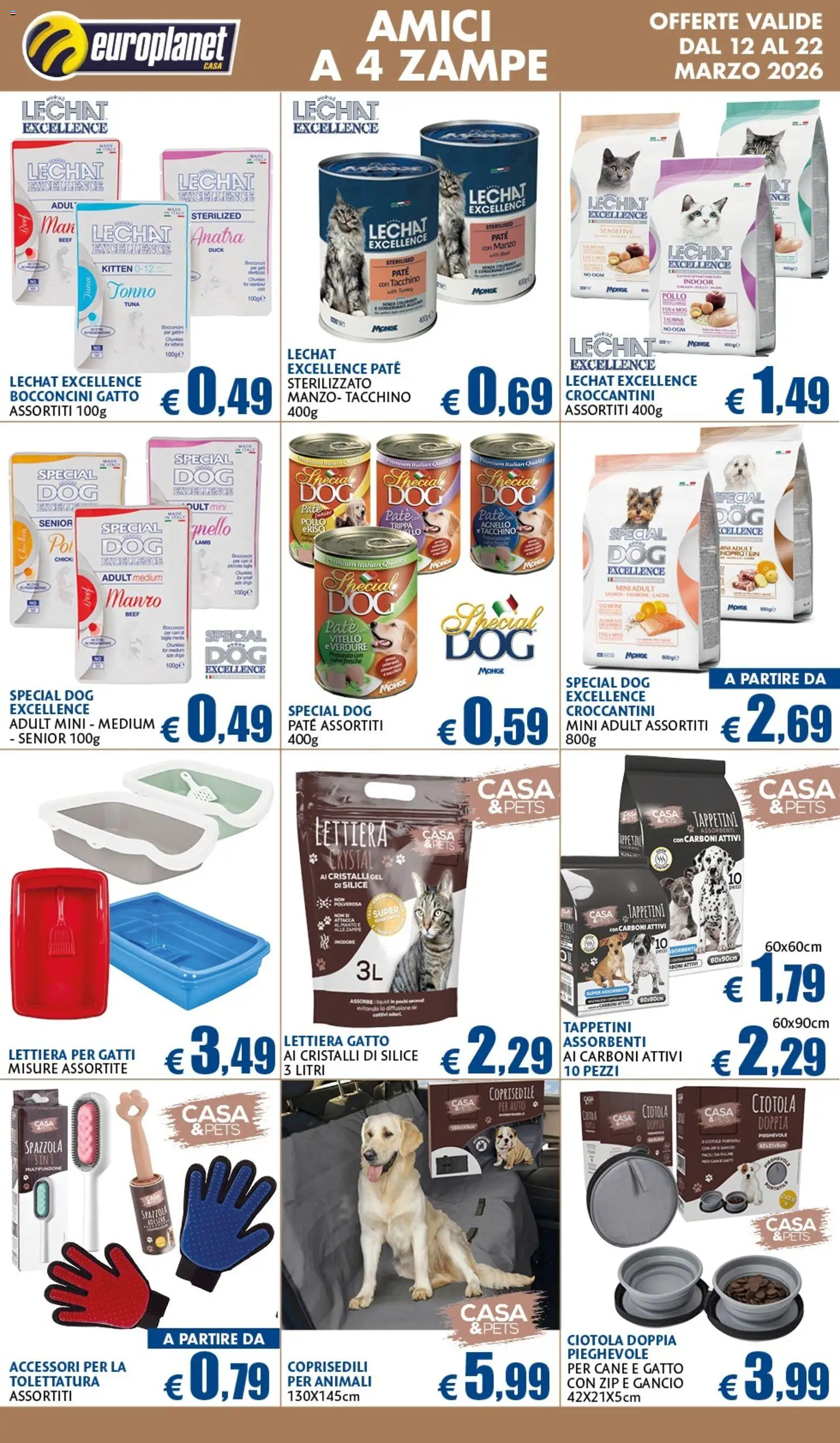 Volantino Europlanet Casa del 12.03.2026 | Pagina: 16 | Prodotti: Spazzola, Paté, Vitello, Tonno