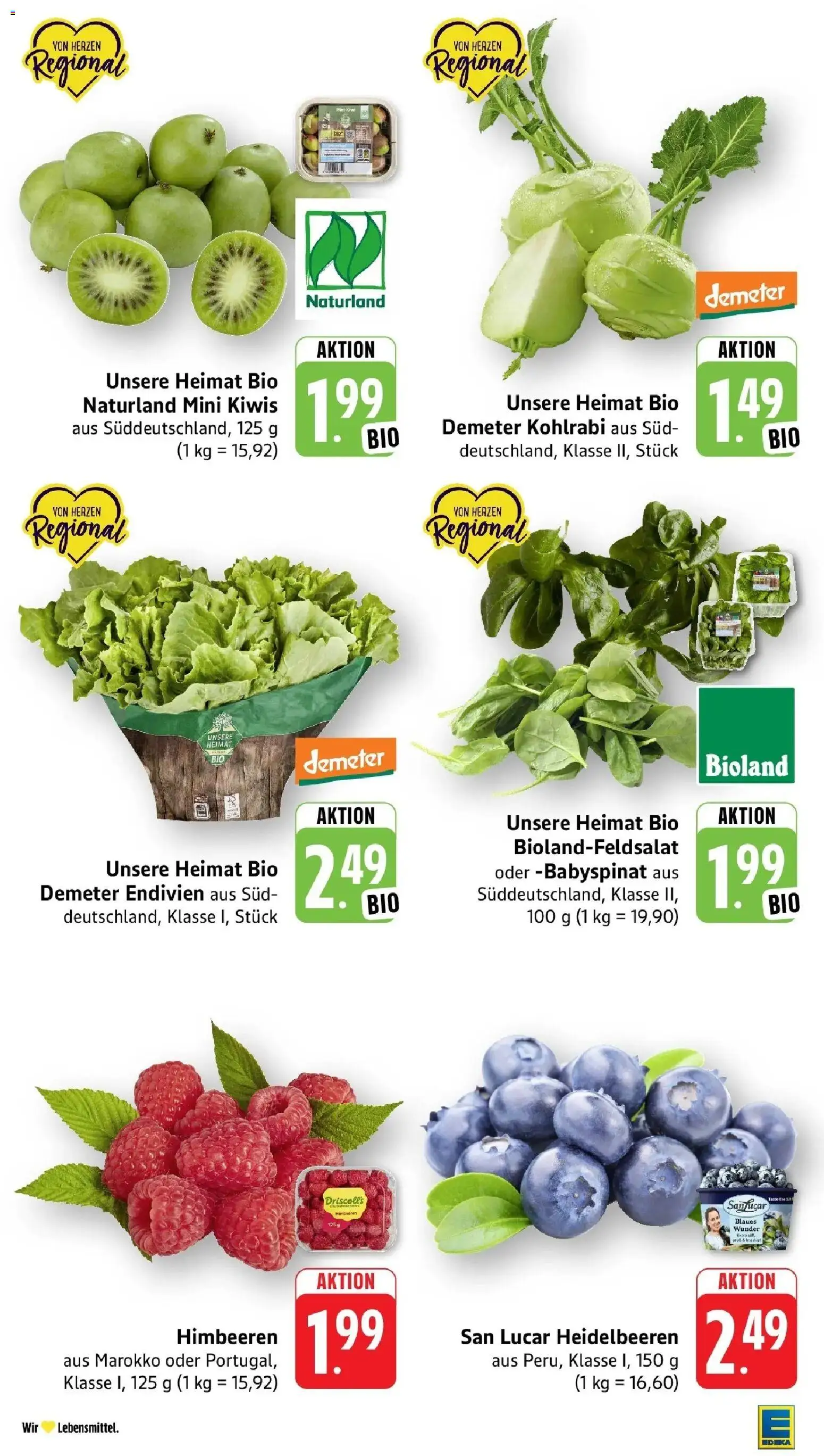 Edeka Prospekt Freiburg (ab 12.10.2026) » Angebote Online | Seite: 13 | Produkte: Himbeeren, Kohlrabi, Heidelbeeren