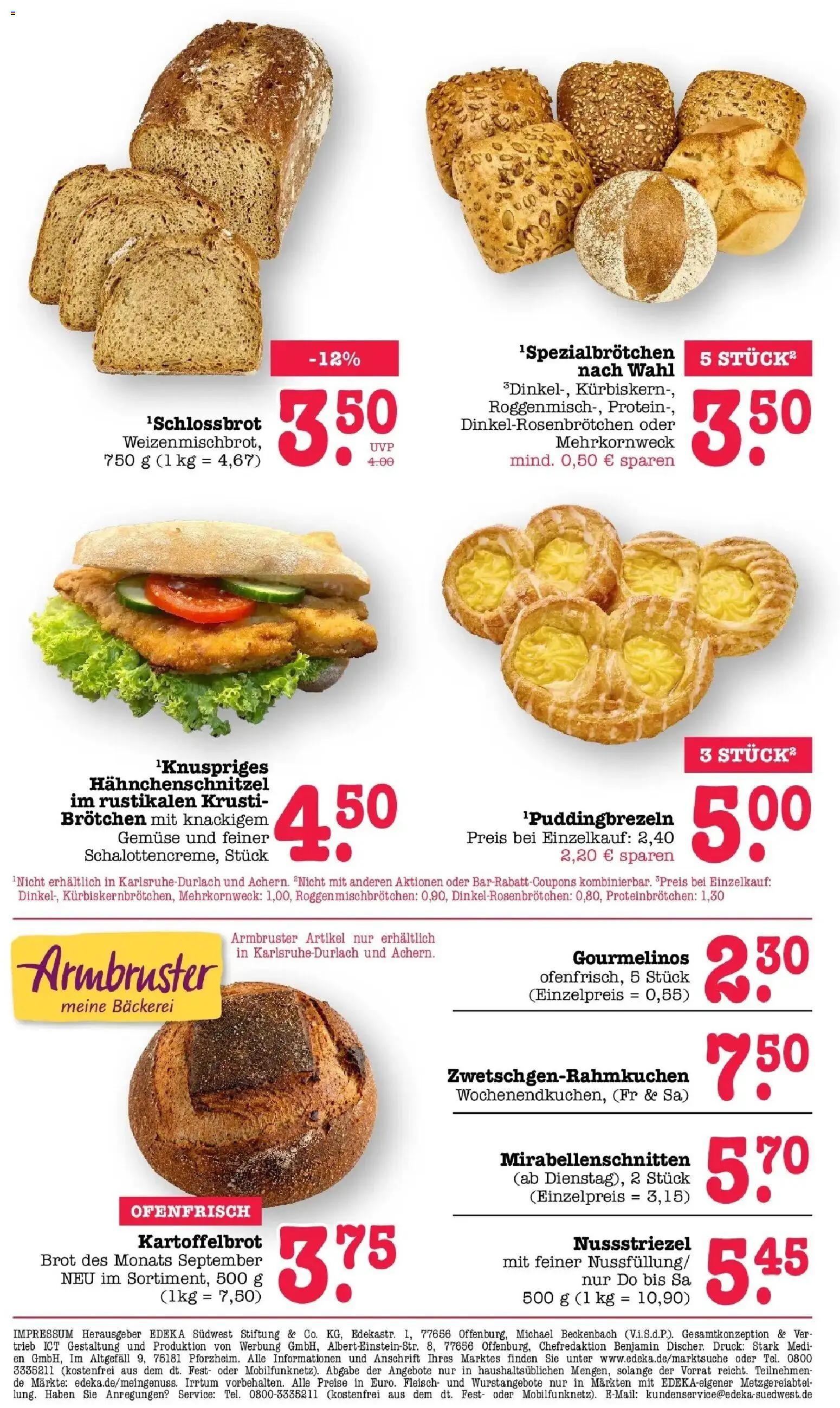E center Prospekt Achern (ab 31.08.2026) zum Blättern | Seite: 10 | Produkte: Bäckerei, Gemüse, Brot, Fleisch